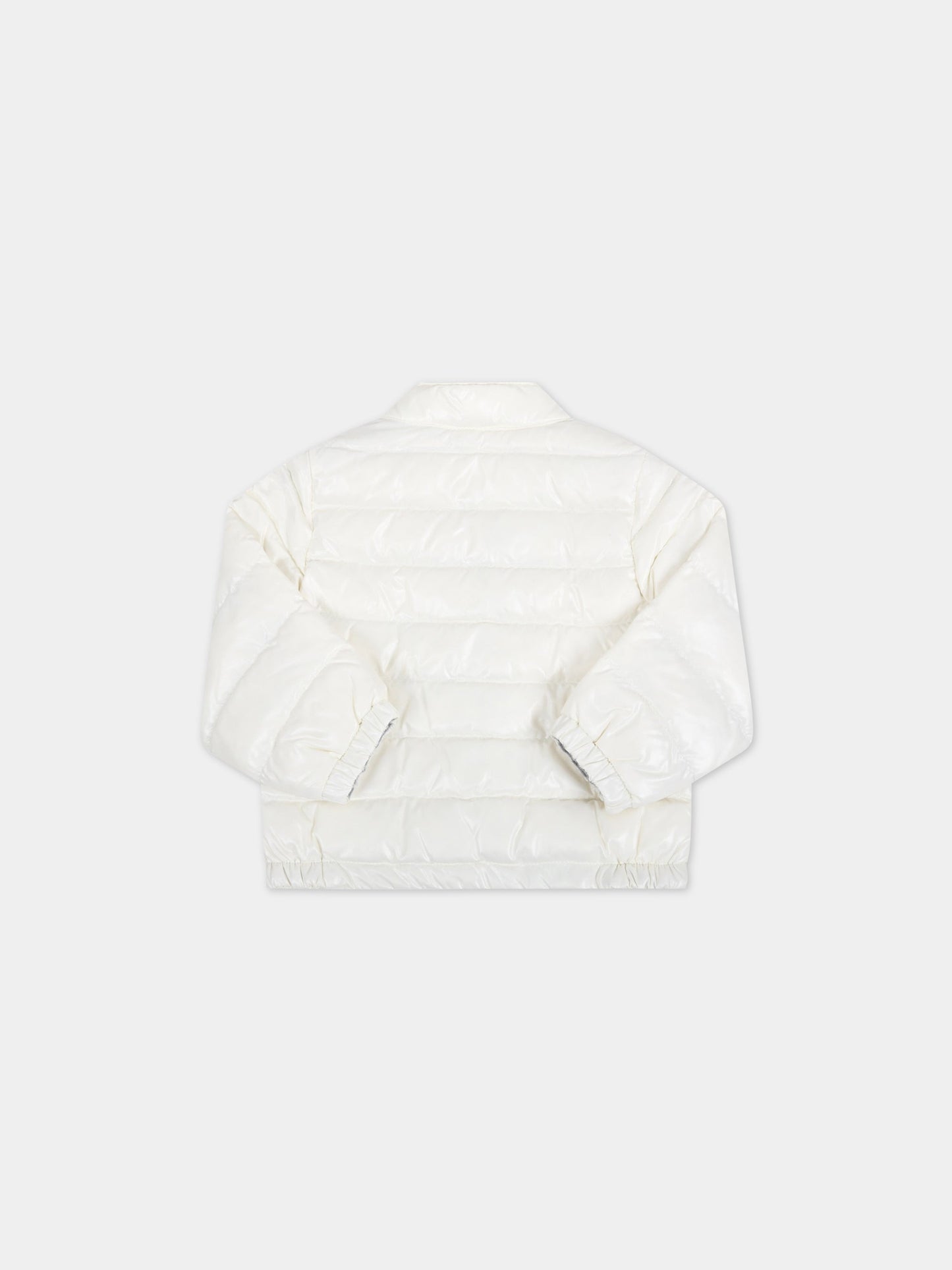 Piumino Alipos avorio per neonato con logo,Moncler Kids,951 - 1A543 - 20 - 68950 034