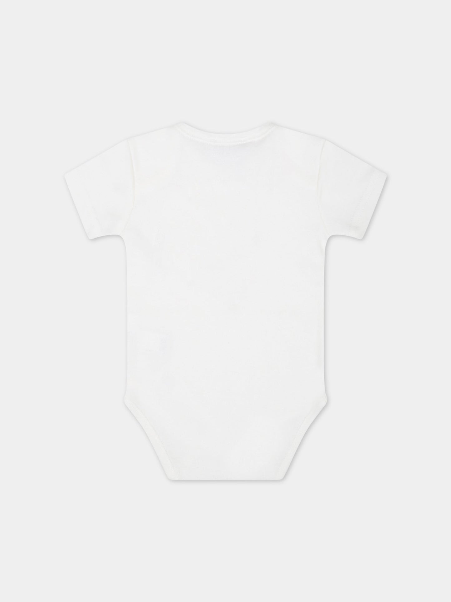 Body avorio per neonati con logo,La Perla,44667 KO