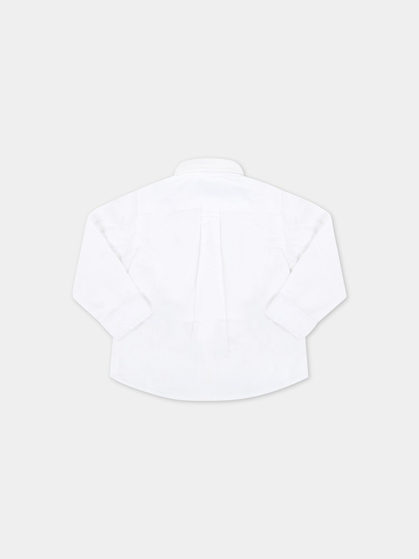 Camicia bianca per neonato con cavallino blu,Ralph Lauren Kids,819238001BB