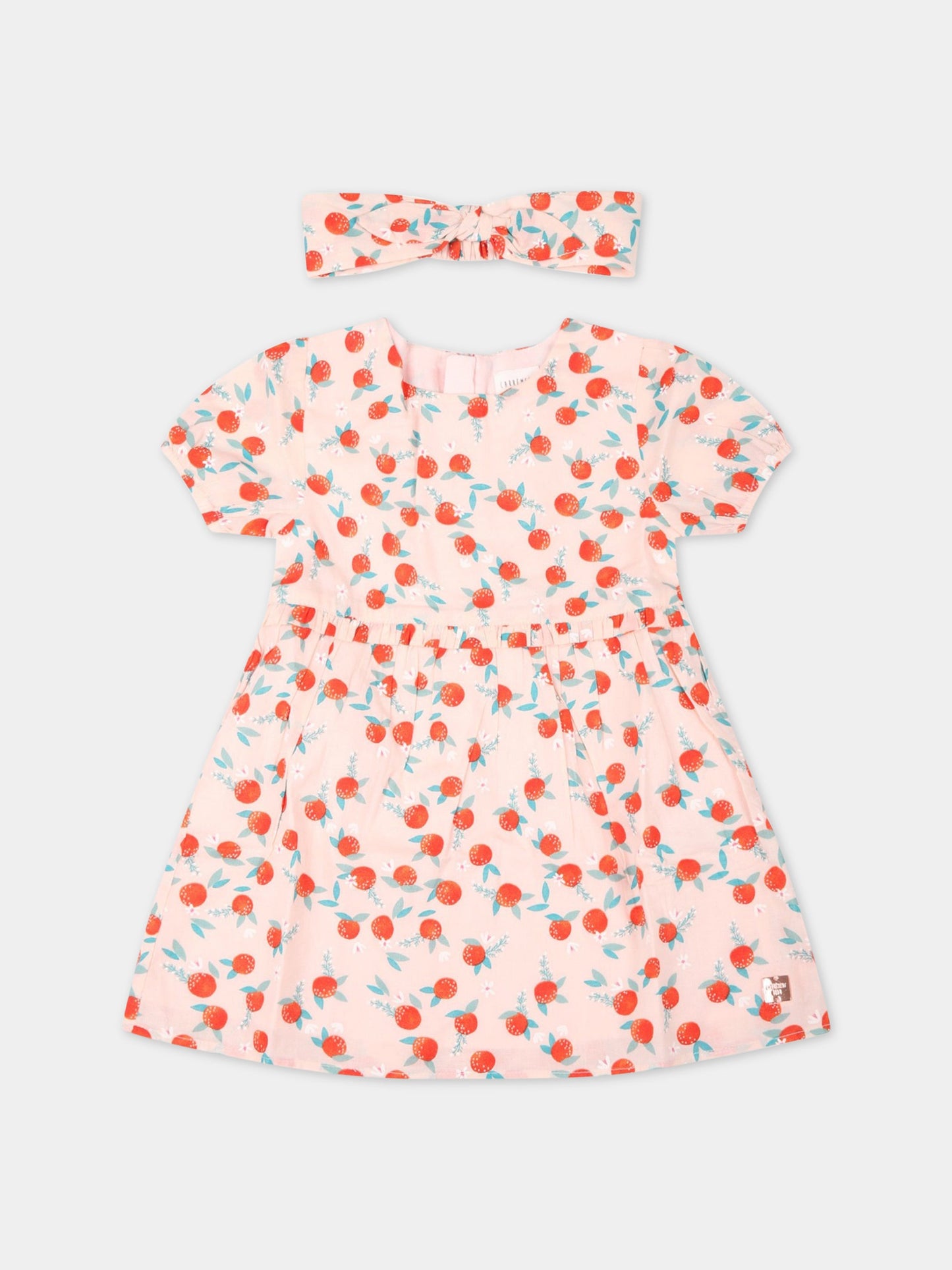 Set rosa per neonata con arance,Carrement Beau,Y08051 43B