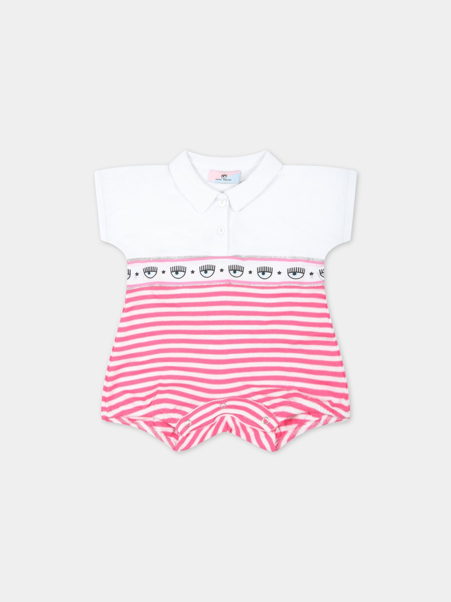 Pagliaccetto multicolor per neonata,Chiara Ferragni Collection,559201 9011 9942