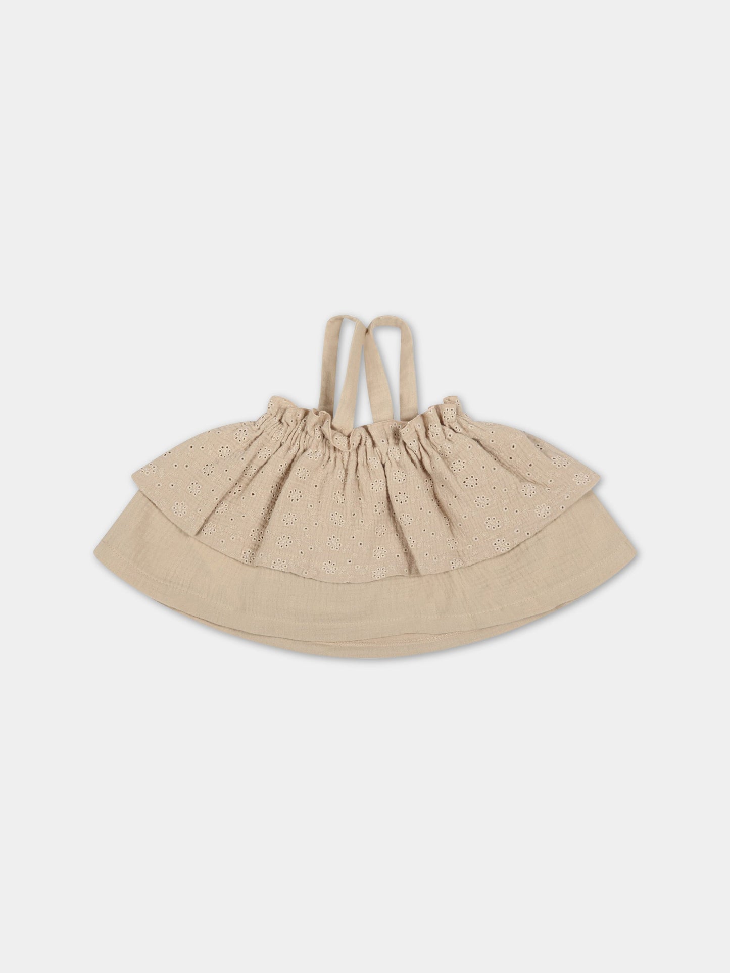 Completo beige per neonata,Le Petit Coco,LCGCD001 RI333 XL004 0001