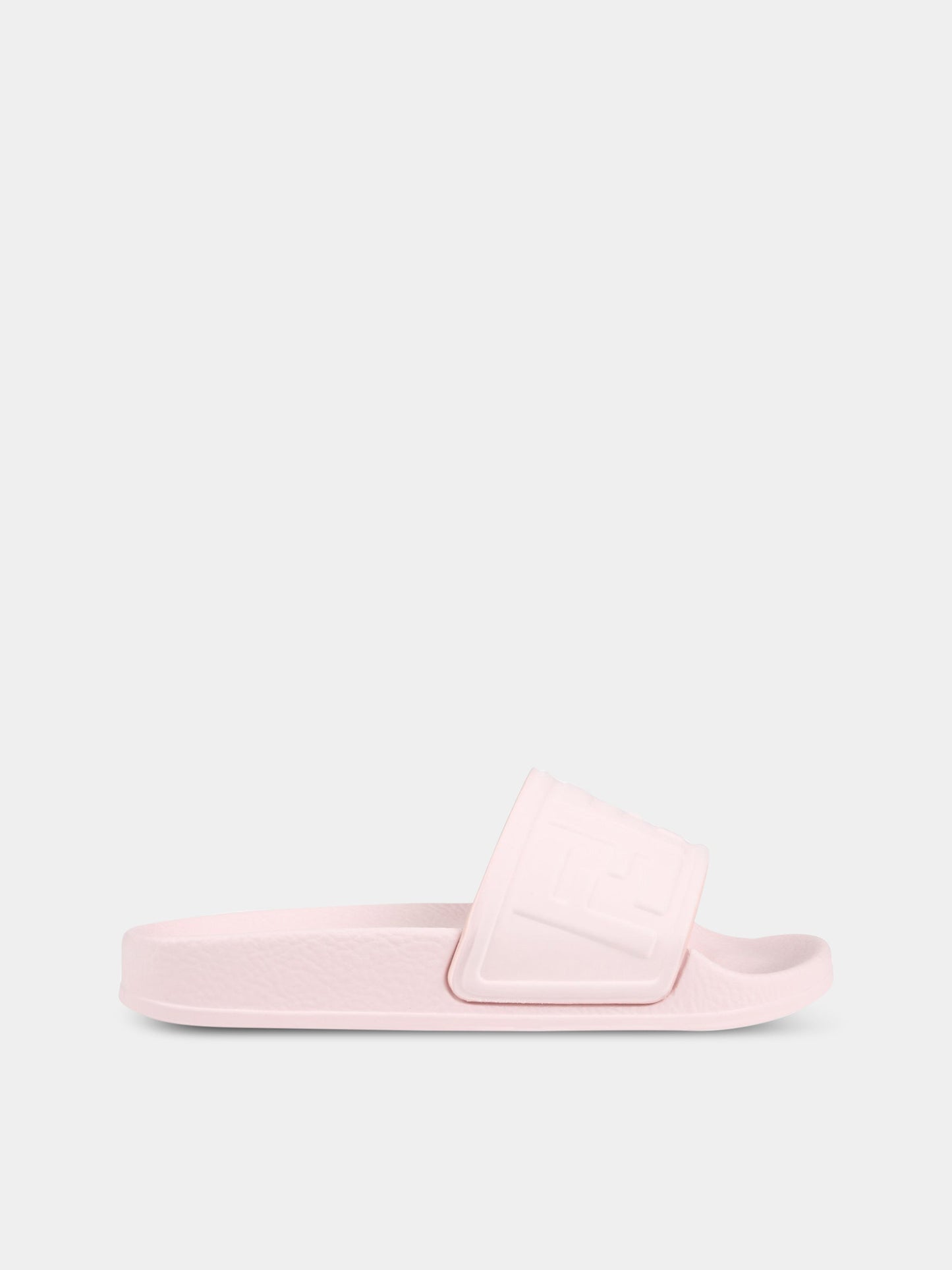 Sandali rosa per bambina con iconiche FF,Fendi Kids,JMR411 AJYU F0QD1
