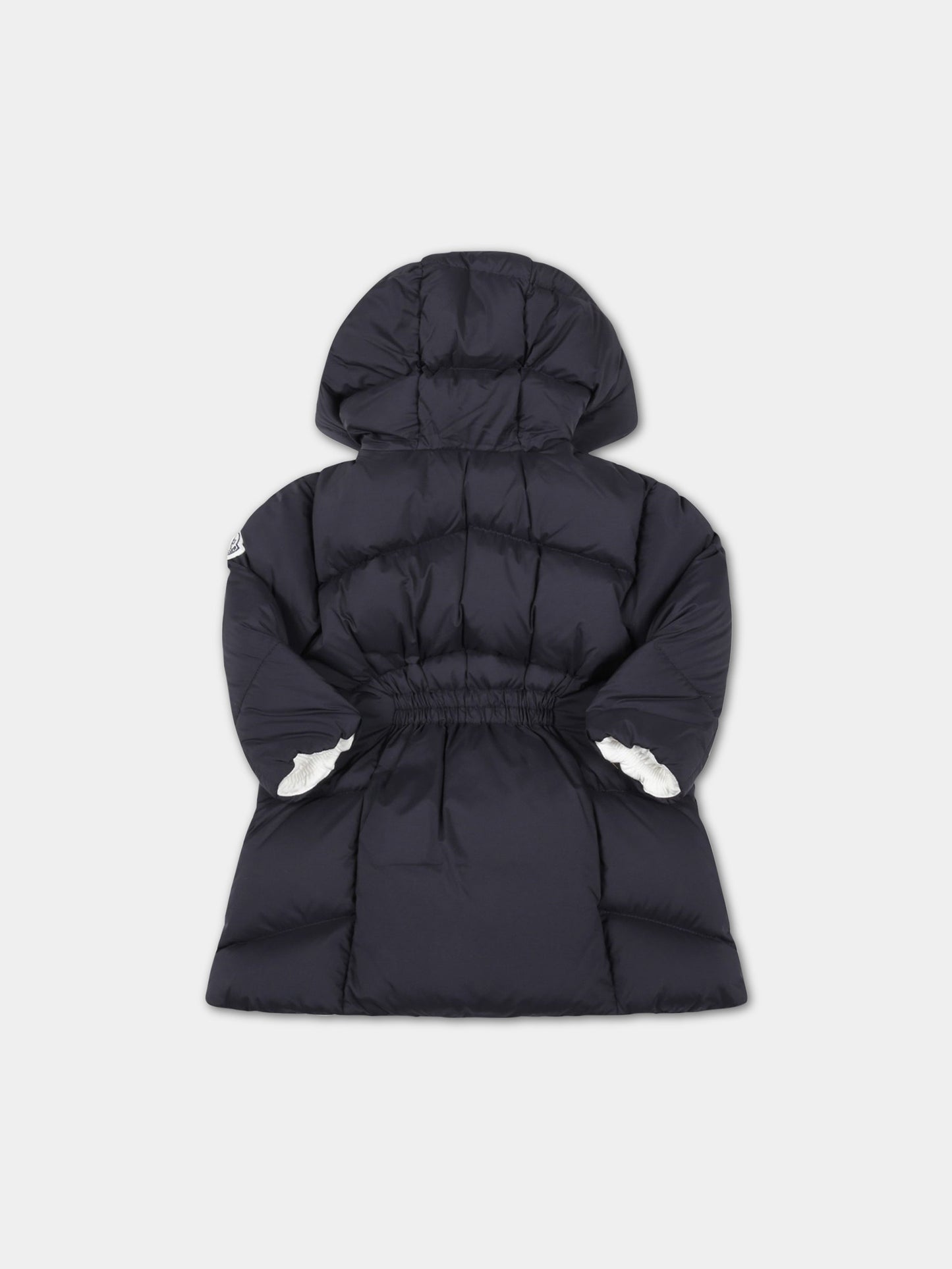 Piumino Pesha blu per neonato con patch logato,Moncler Kids,951 1C00007 5333 778