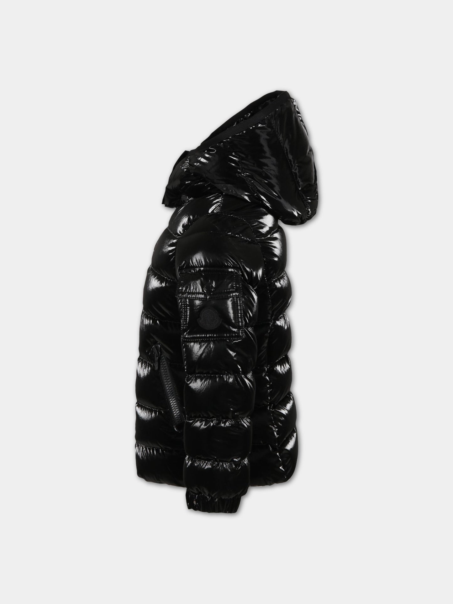 Piumino Bady nero per bambini con patch logato,Moncler Kids,954 1A00106 53A3H 999