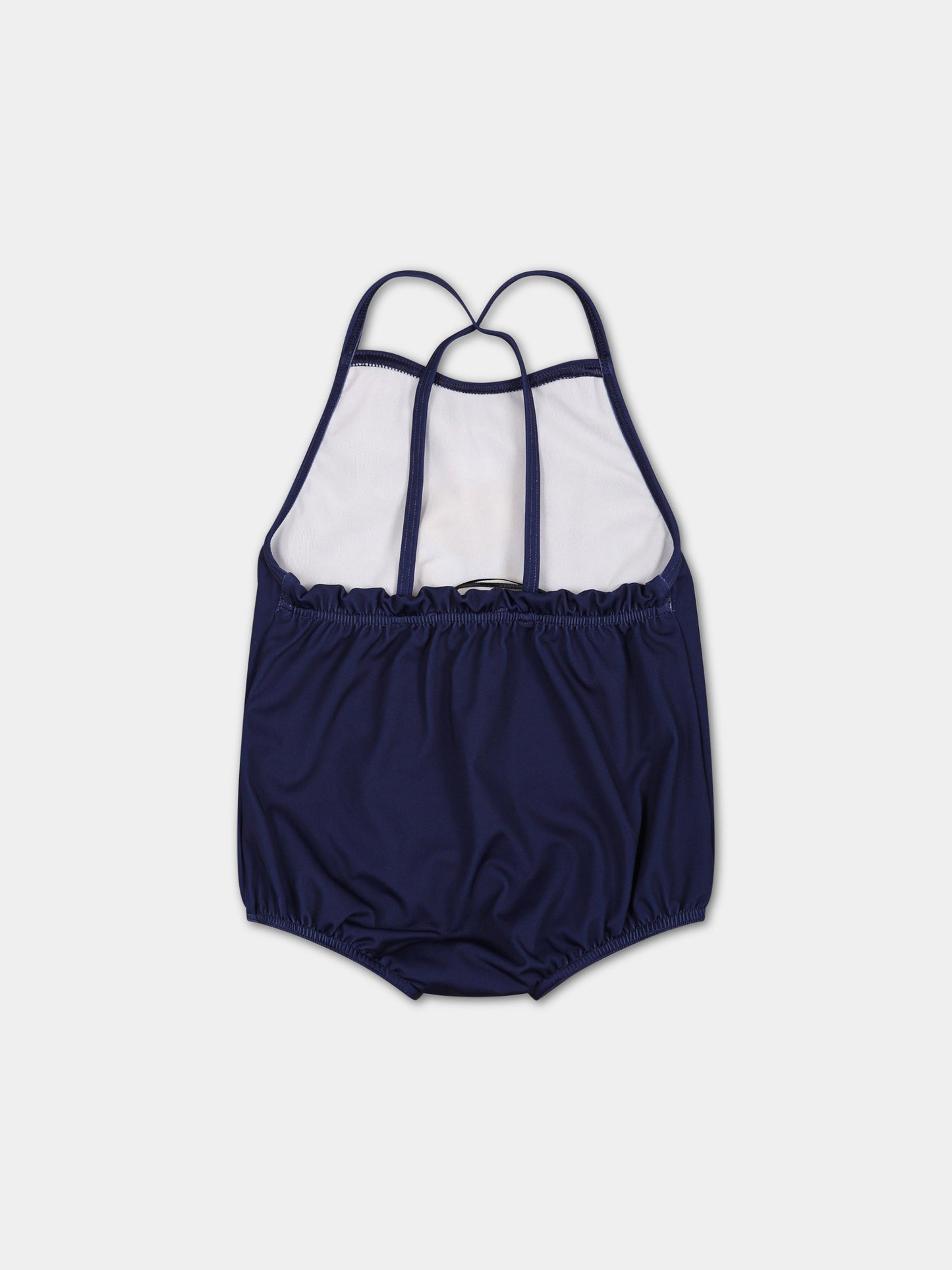 Costume blu per neonata con Teddy Bear e logo,Moschino Kids,MDL00K LKA00 40016