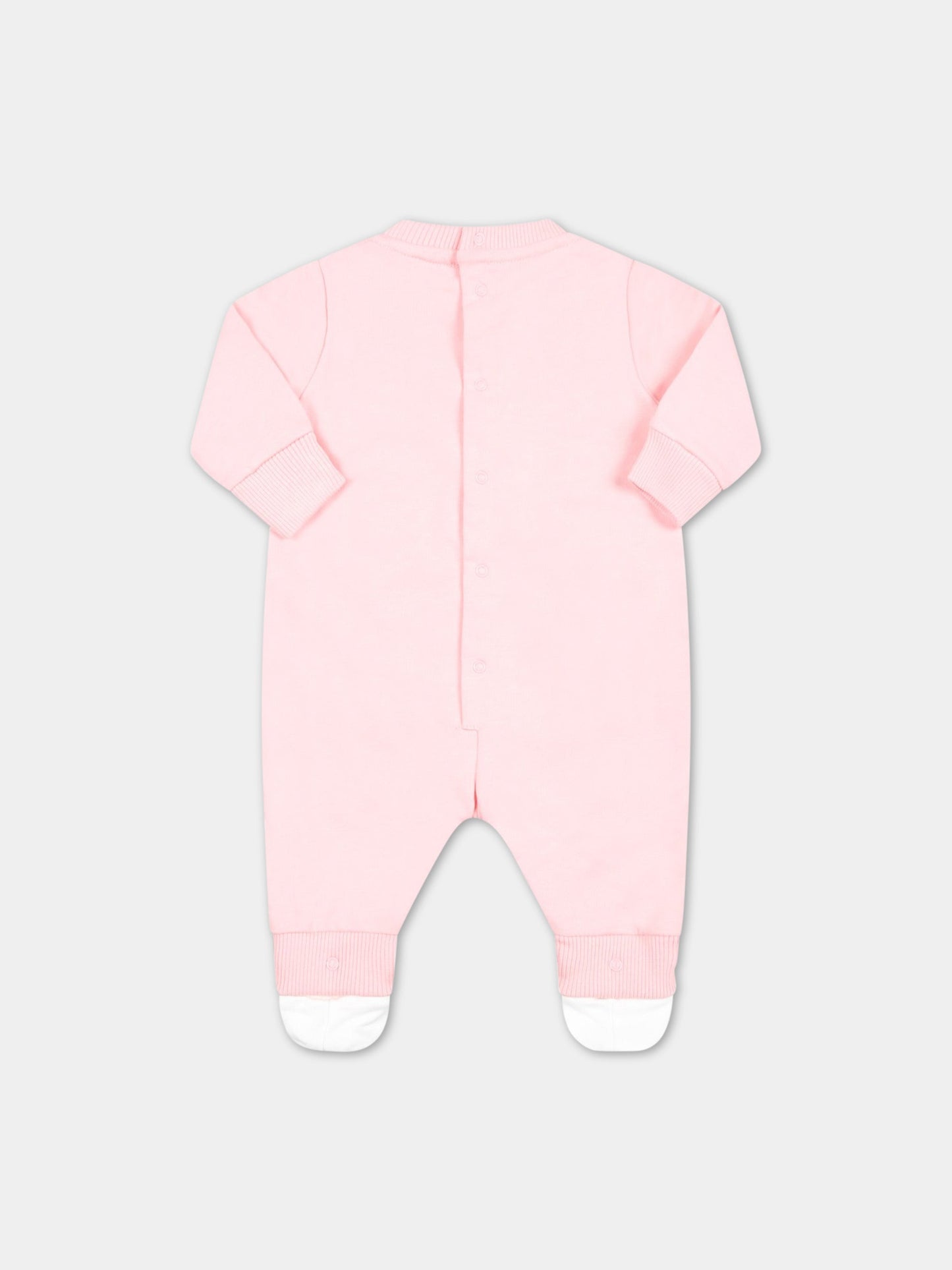 Tutina rosa per neonata con Teddy Bear,Moschino Kids,MNY03X LCA19 50209