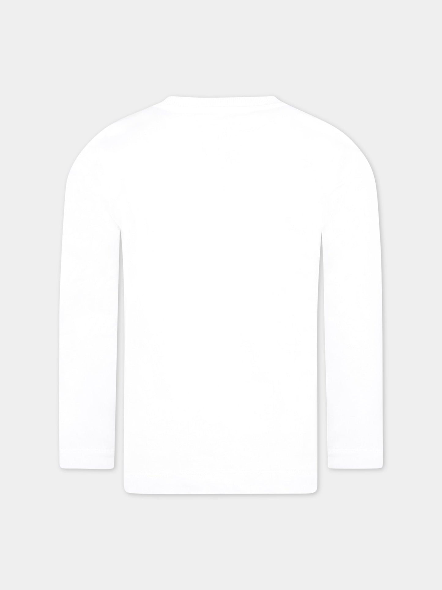 T-shirt bianca per bambini con Teddy Bear,Moschino Kids,HUO00Q LAA23 10101