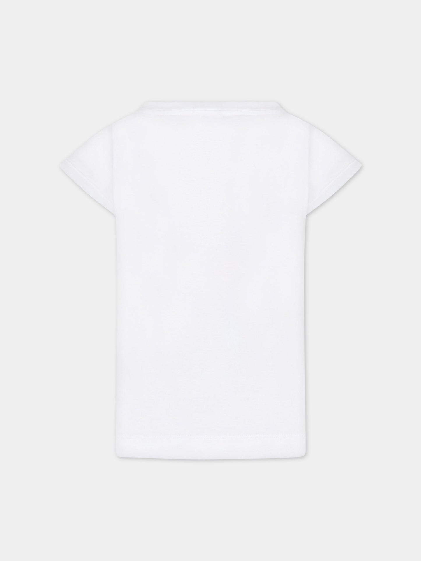 T-shirt bianca per bambina con iconico occhilino e stella,Chiara Ferragni Collection,51A604 1205 0099