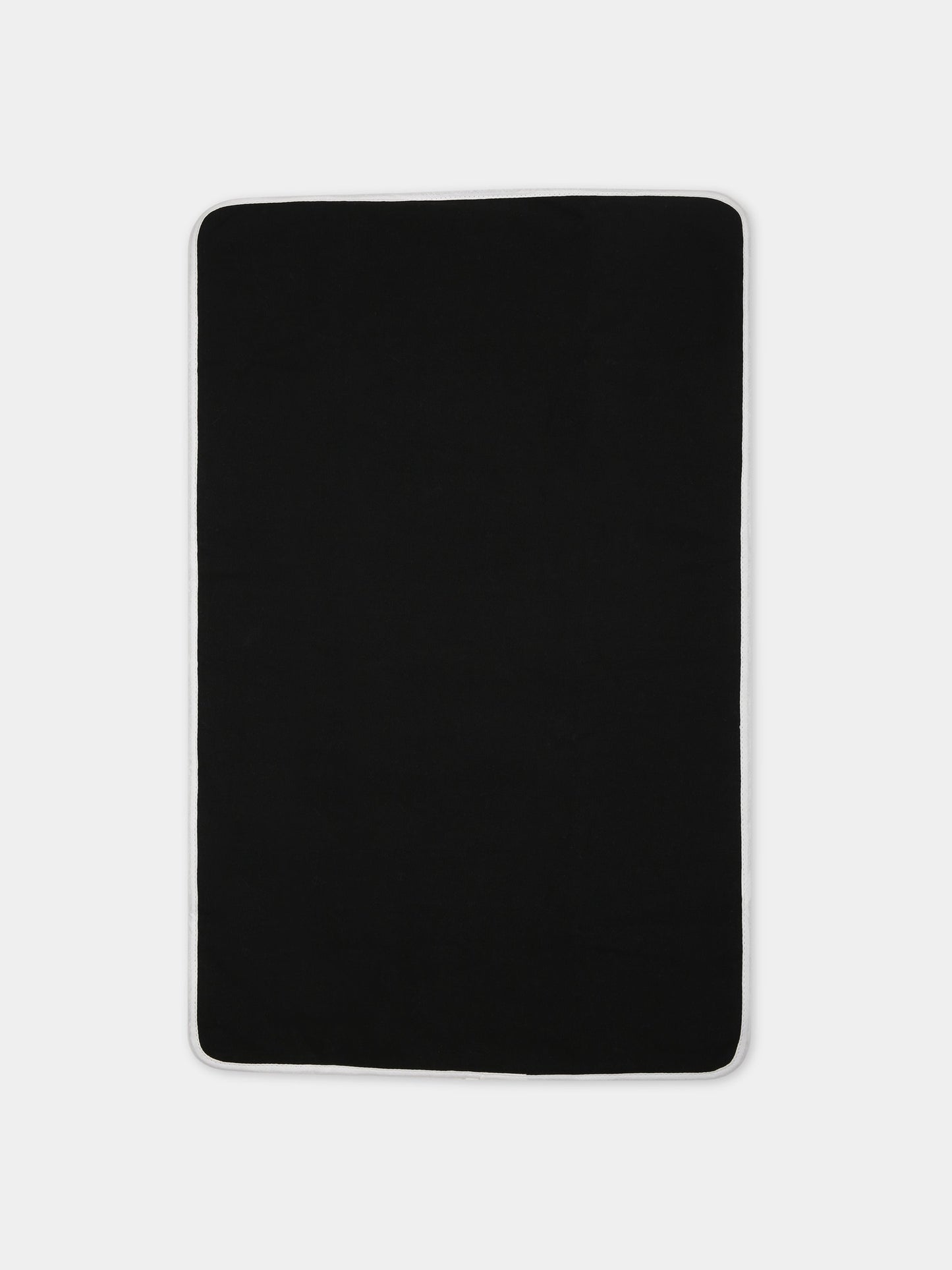 Borsa-mamma nera per neonati con logo bianco,Balmain Kids,BS0608 Z0042 930