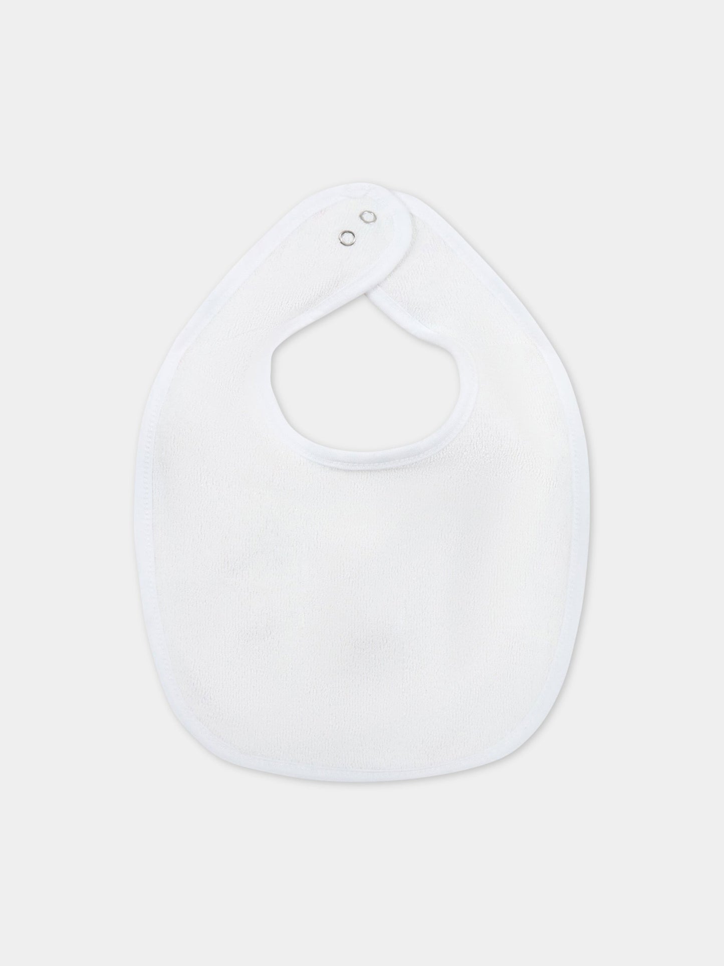 Set bianco per neonati con logo,Balmain Kids,BSB509 Z0057 999