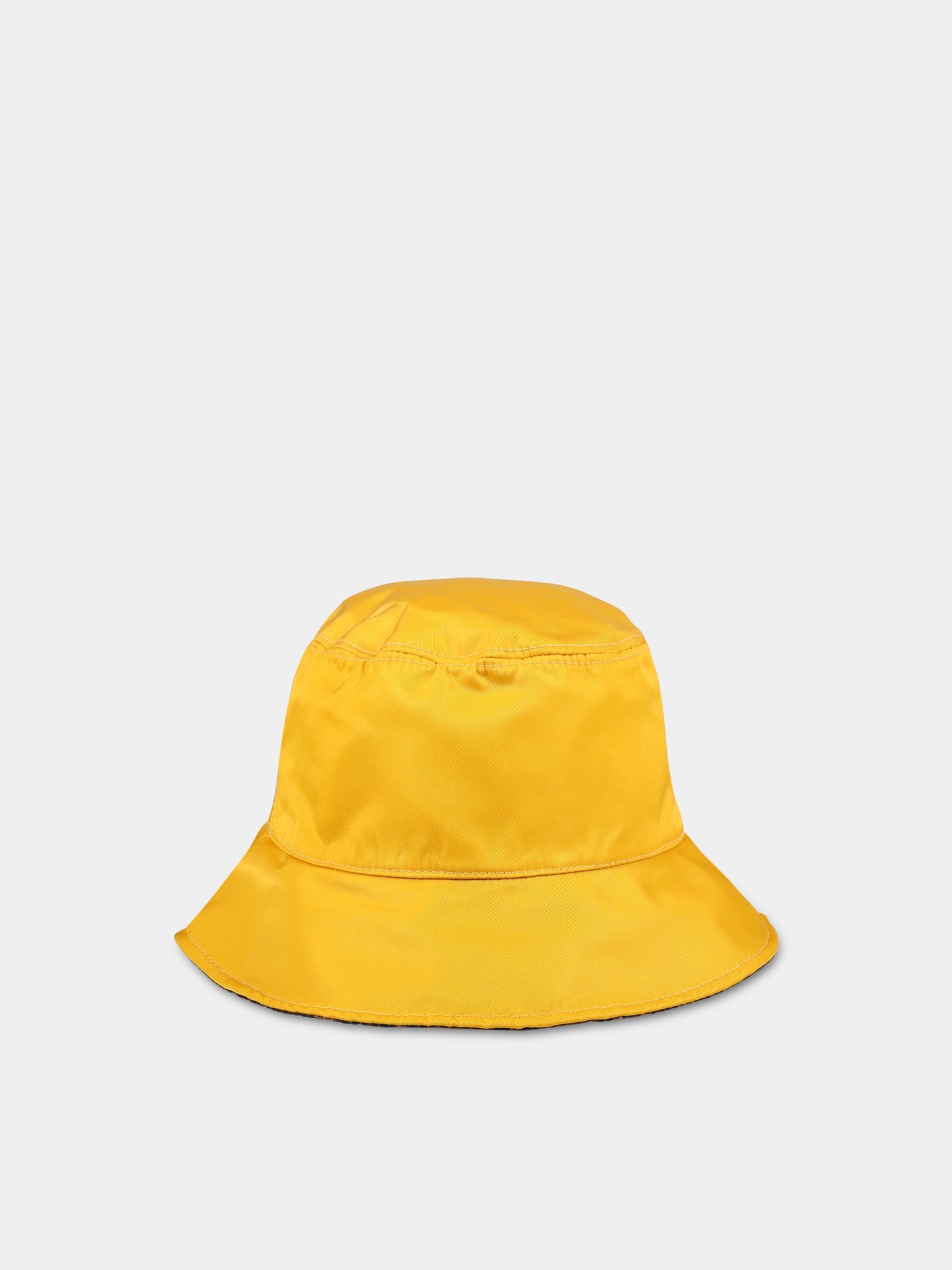 Cloche marrone per bambini con iconiche doppie FF,Fendi Kids,JUP017 AMRQ F17QF