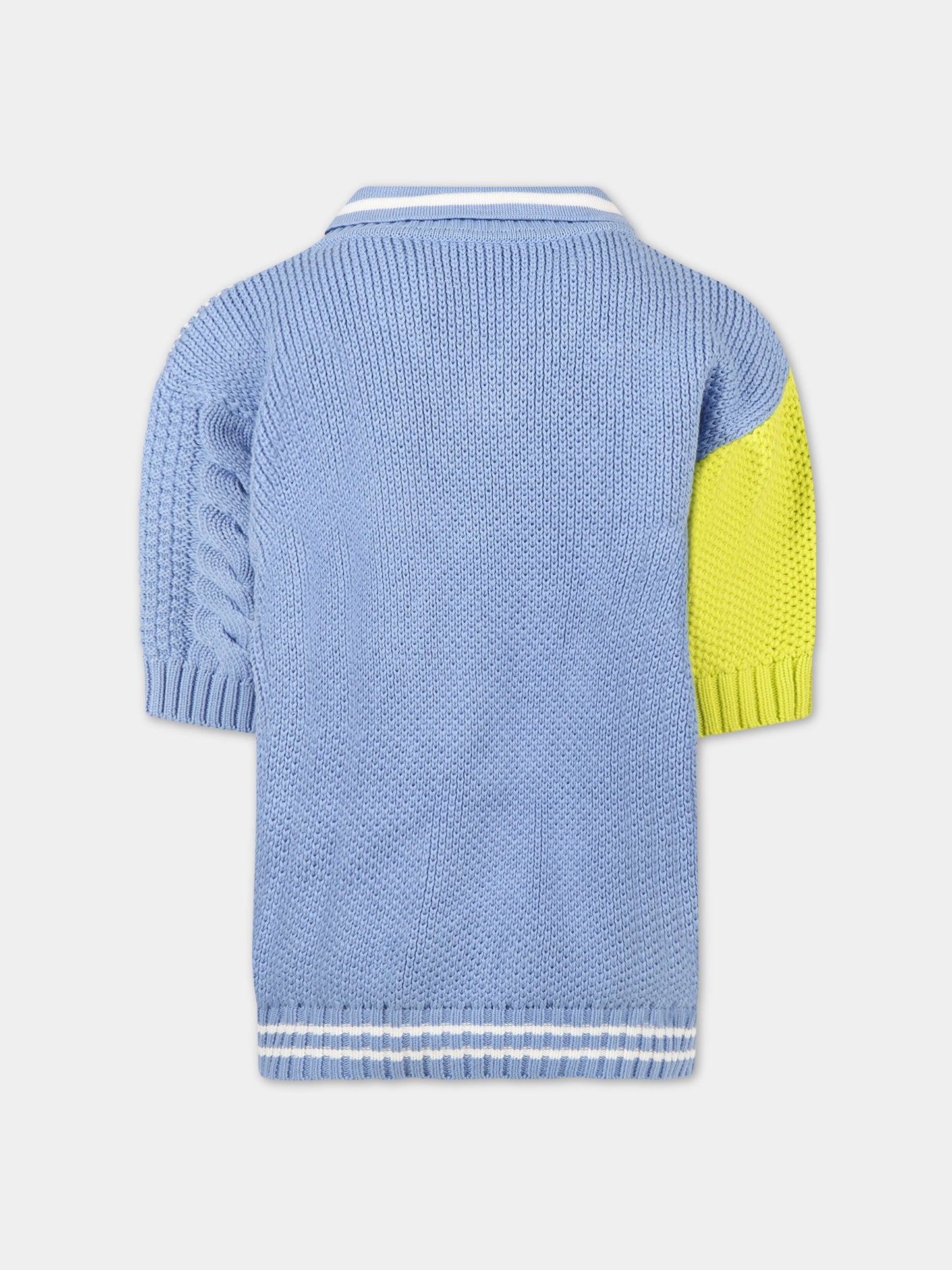 Maglione multicolor per bambino con iconiche doppie FF,Fendi Kids,JMG096 AMHC F1JKV