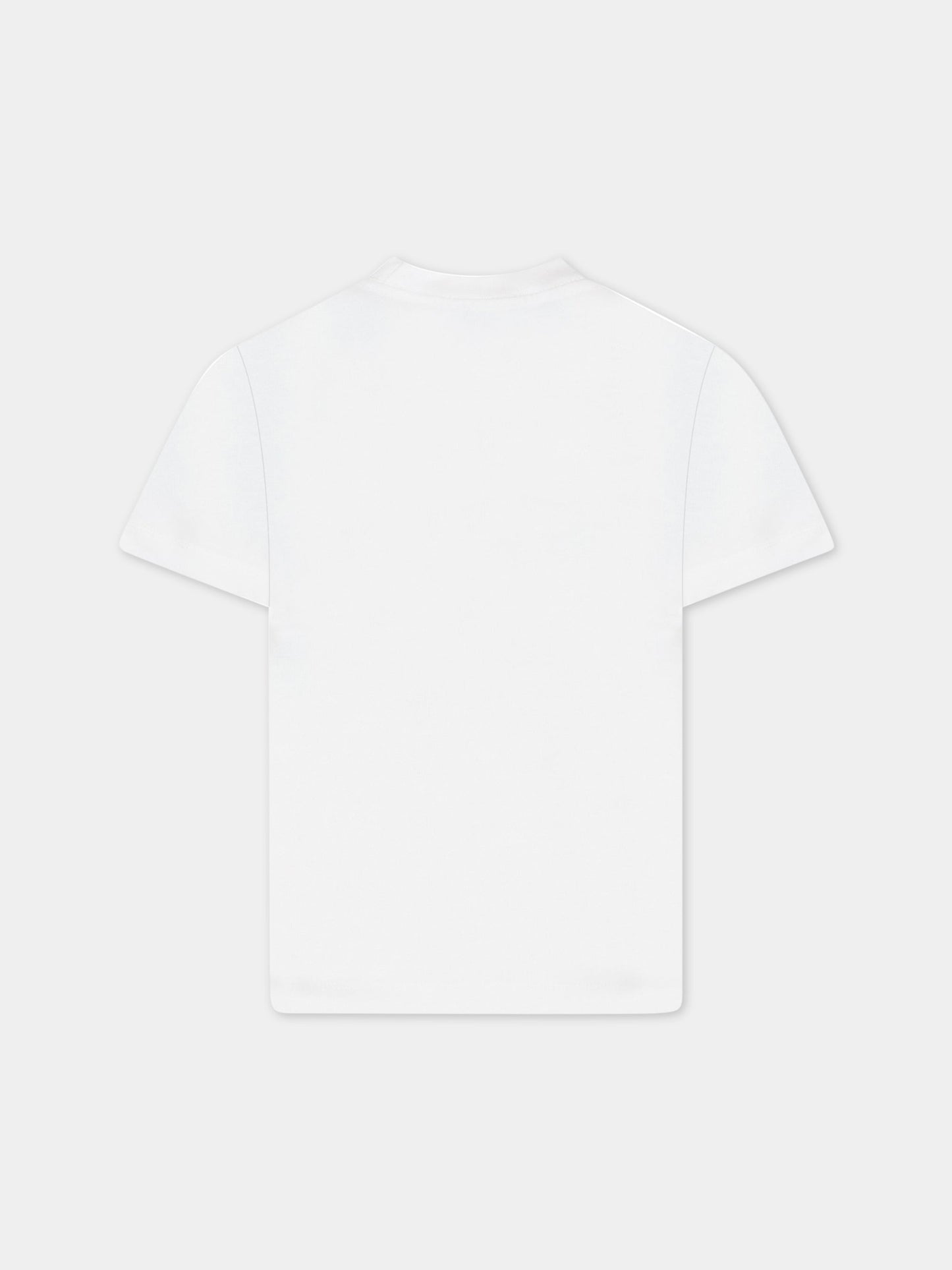 T-shirt bianca per bambino con simbolo della paca,Molo,1S23A214 0000