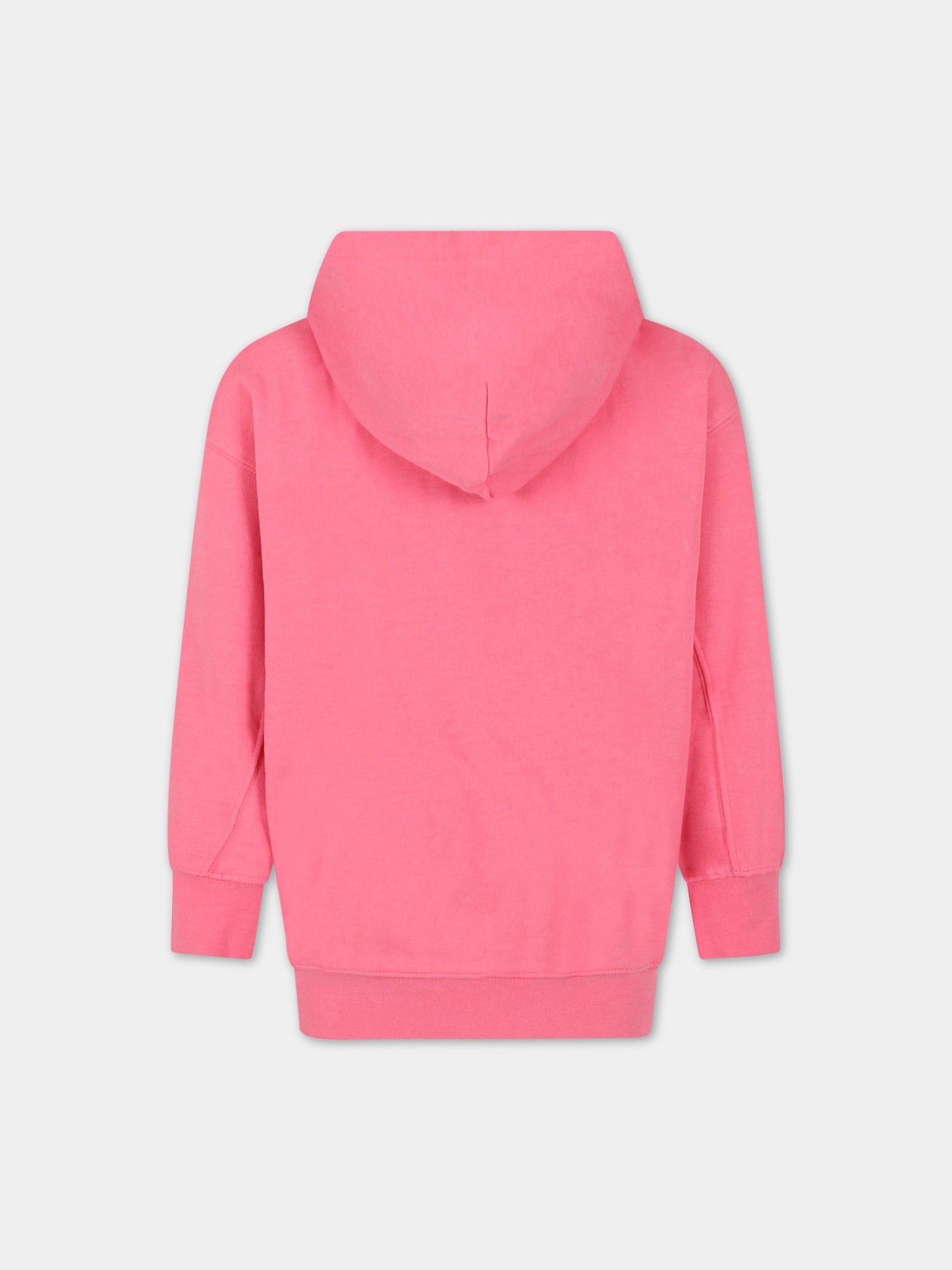 Felpa rosa per bambina con scritta Peace Now ,Molo,6S23J303 2705