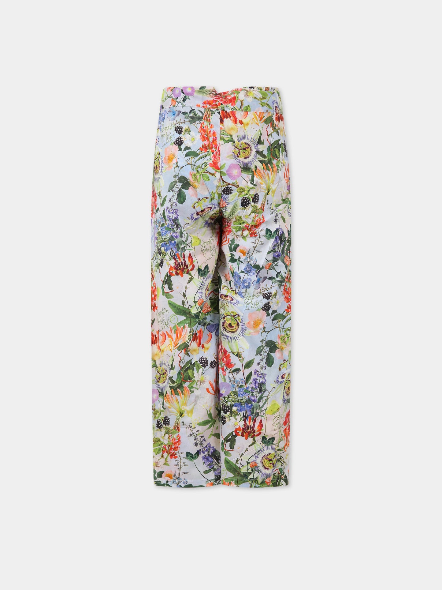 Pantaloni multicolor per bambina con stampa fiori e farfalla,Molo,2S23I101 6682