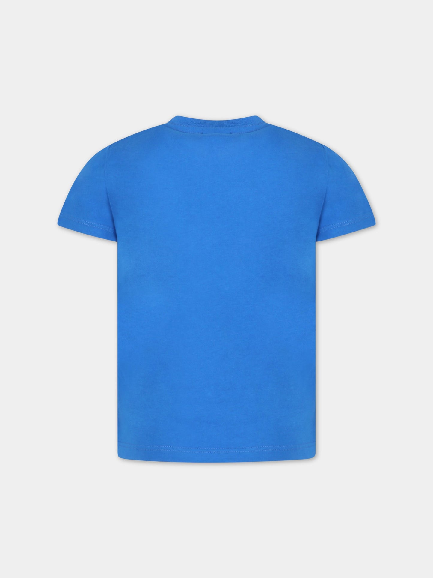 T-shirt blu per bambino con animali,Paul Smith Junior,P25726 85P