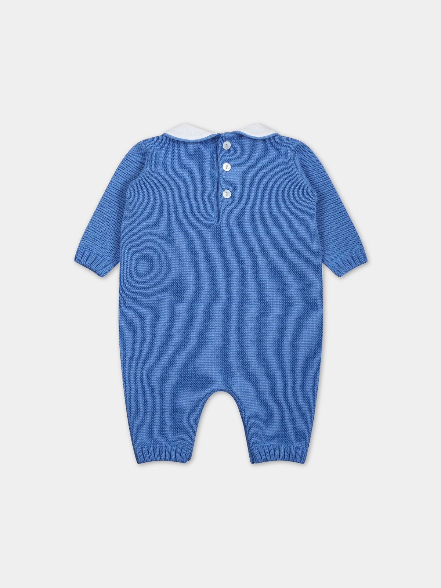 Tutina azzurra per neonato con orso,Little Bear,6109 AZZURRO