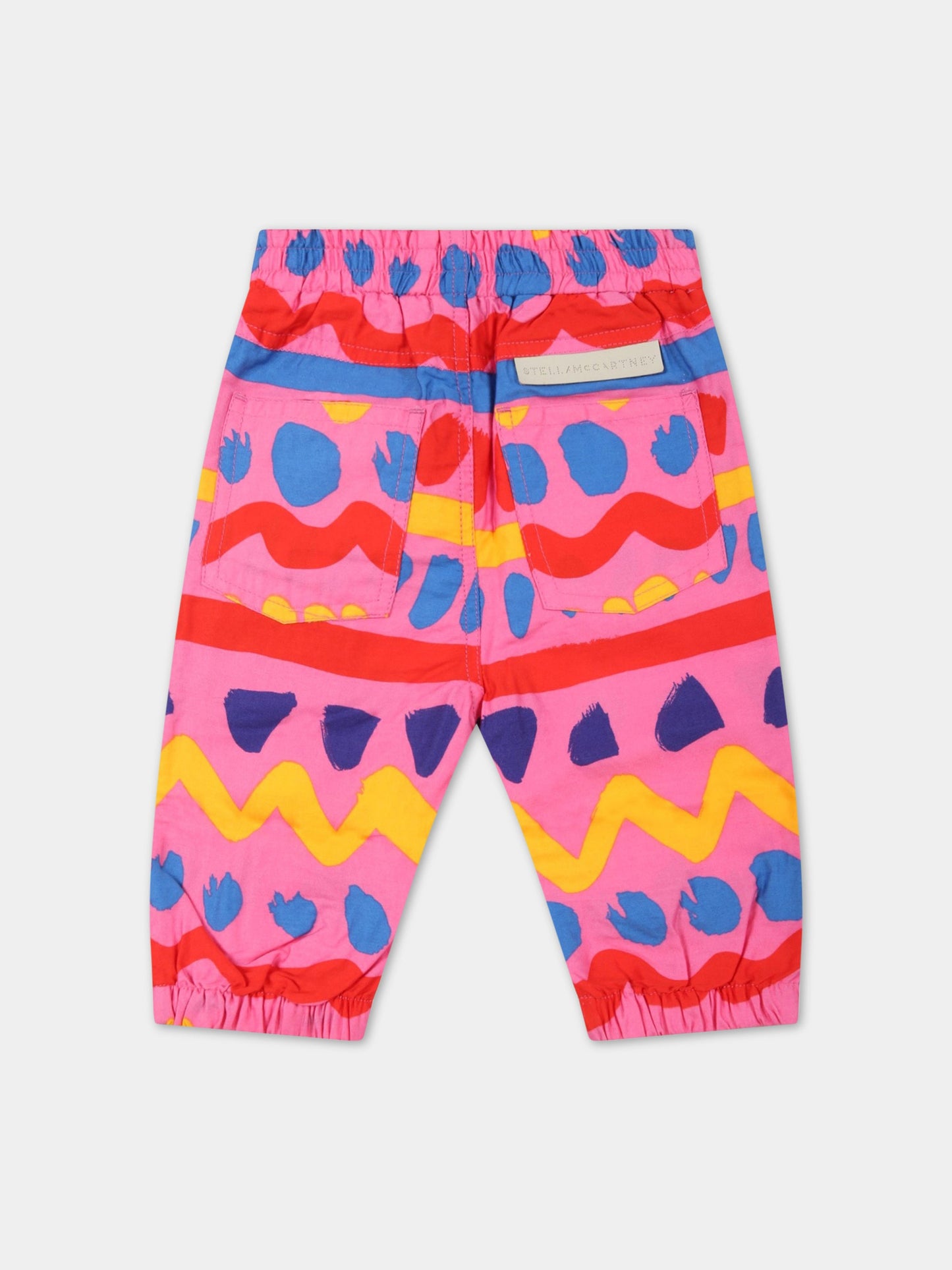 Pantaloni multicolor per neonata con disegni colorati,Stella Mccartney Kids,8Q6HL0 Z0146 999MC