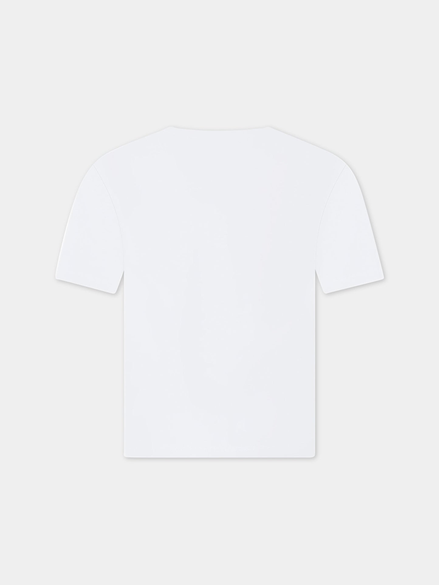 T-shirt bianca per bambino con logo giallo,Lanvin Petite,N25102 10P