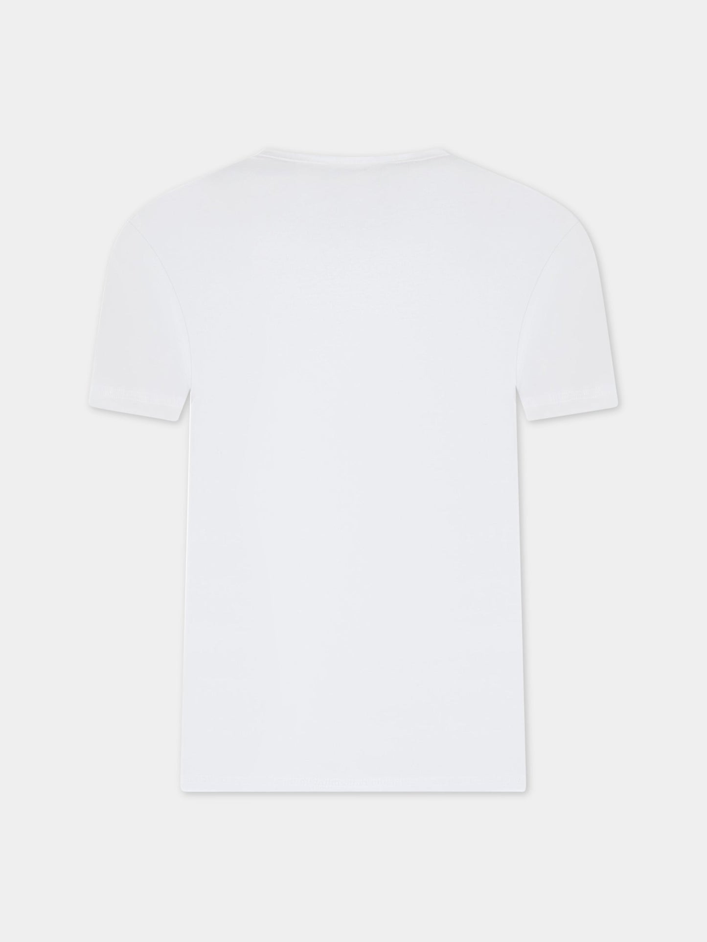 T-shirt bianca per bambino con scritta nera,Zadig & Voltaire Kids,X25352 N40