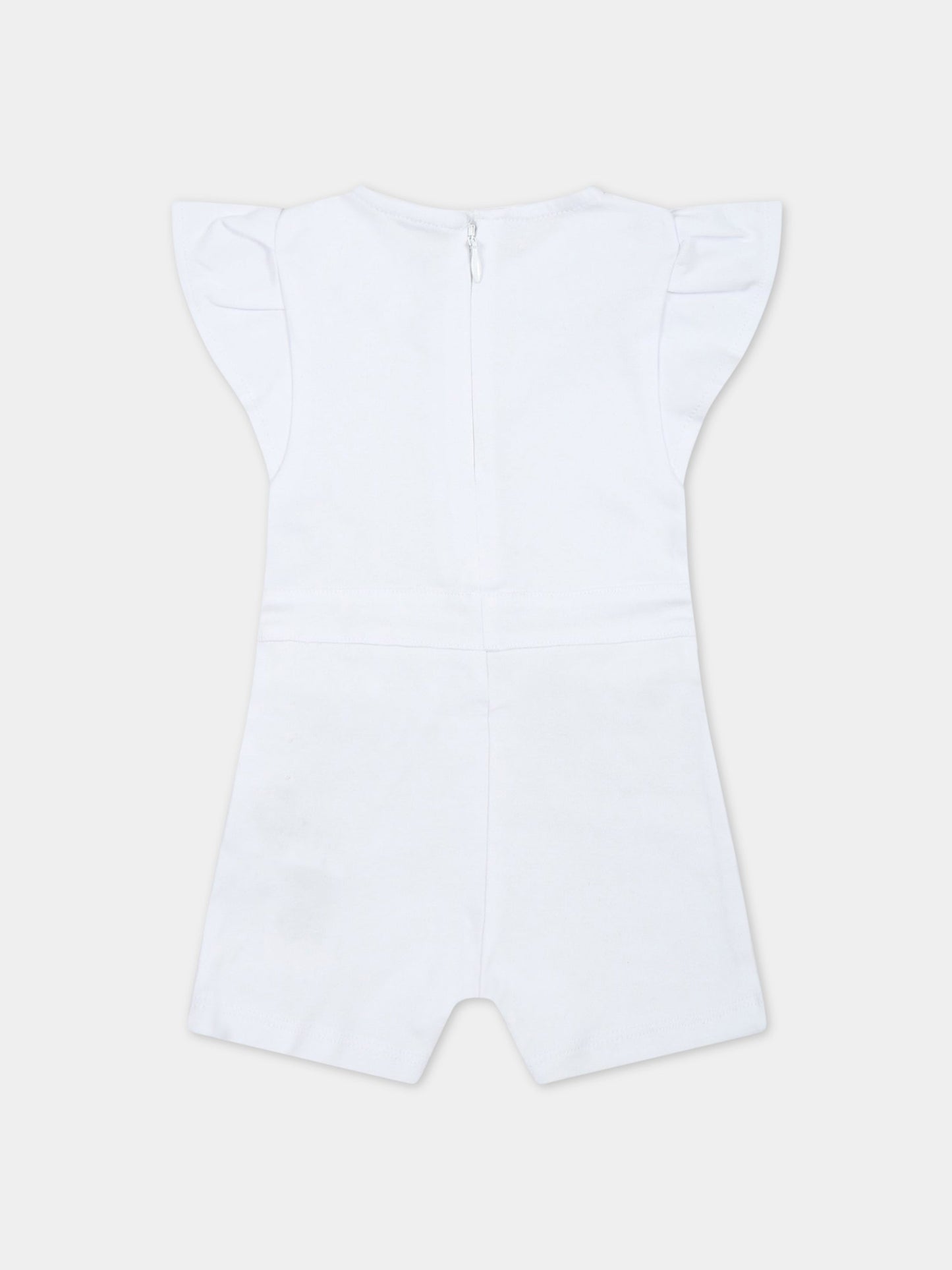 Pagliaccetto bianco per neonata con Choupette,Karl Lagerfeld Kids,Z94071 10P