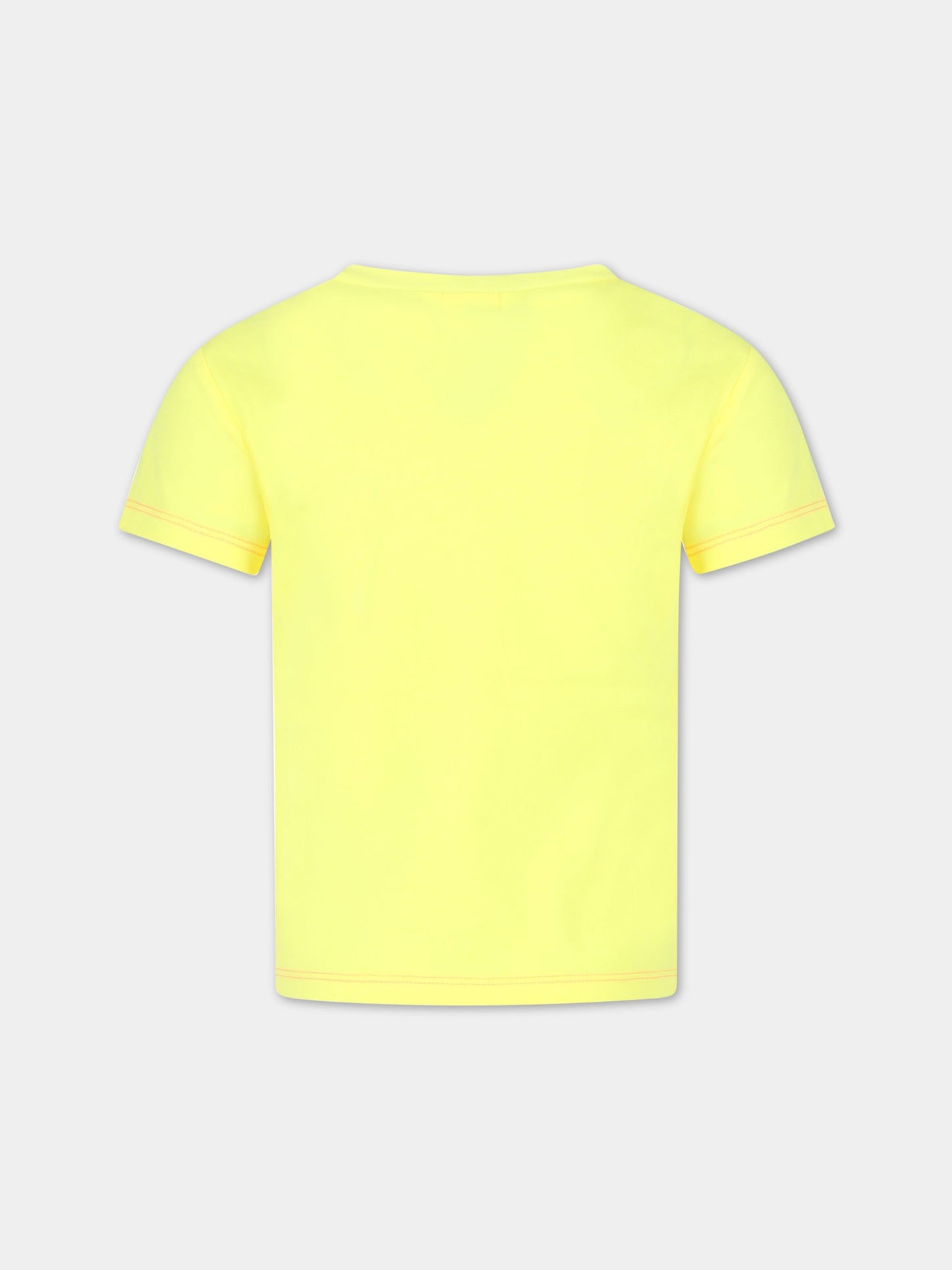 T-shirt gialla per bambina con farfalla,Billieblush,U15B09 549