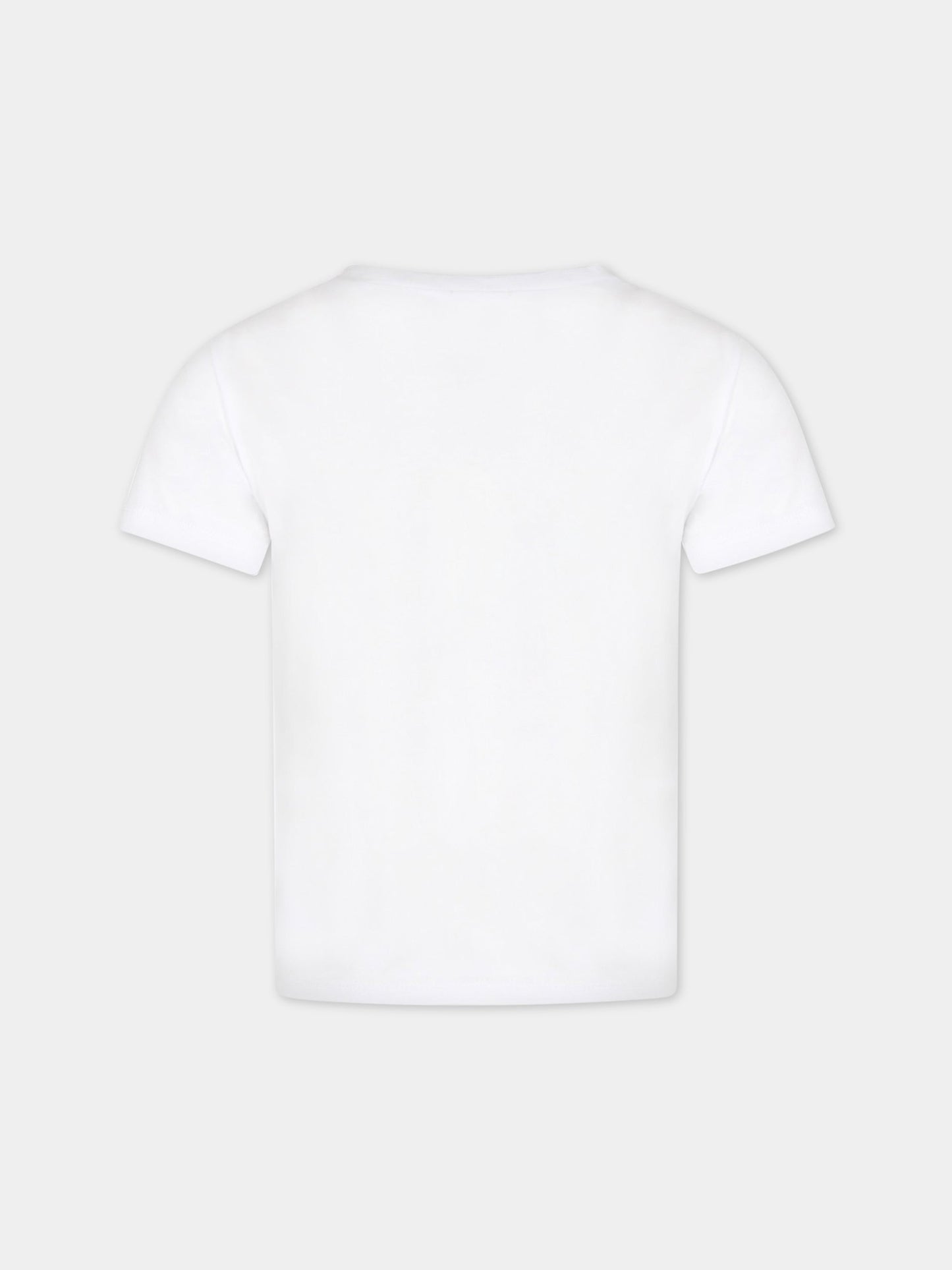 T-shirt bianca per bambina con logo,Billieblush,U15B02 10P