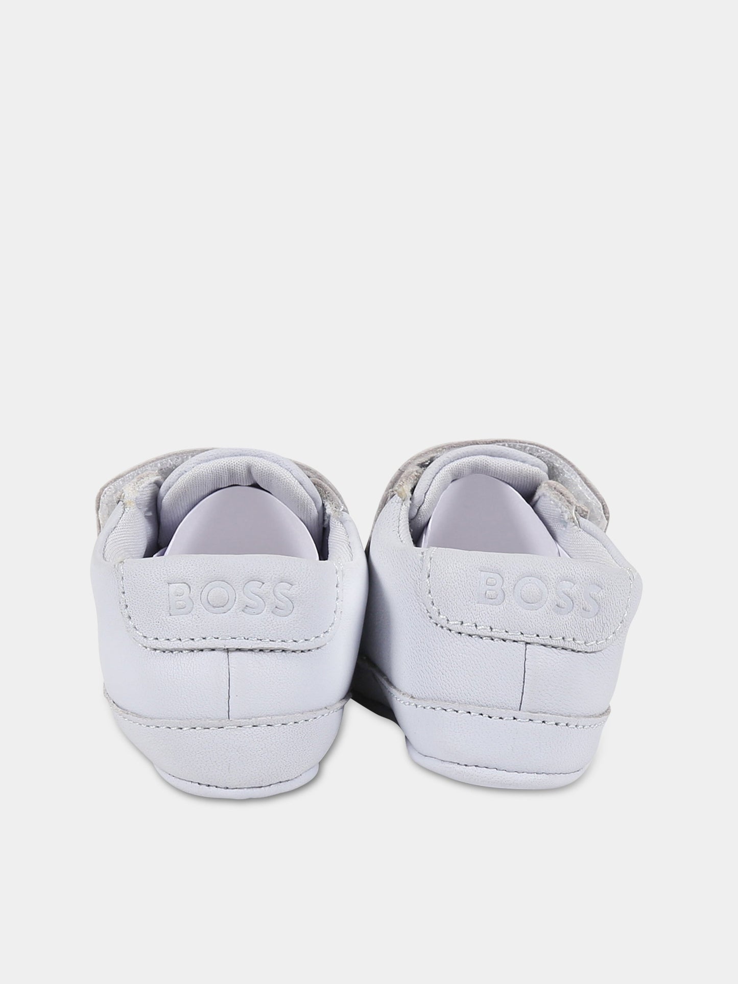 Sneakers celeste per neonato con scritta Boss ,Boss,J99126 771