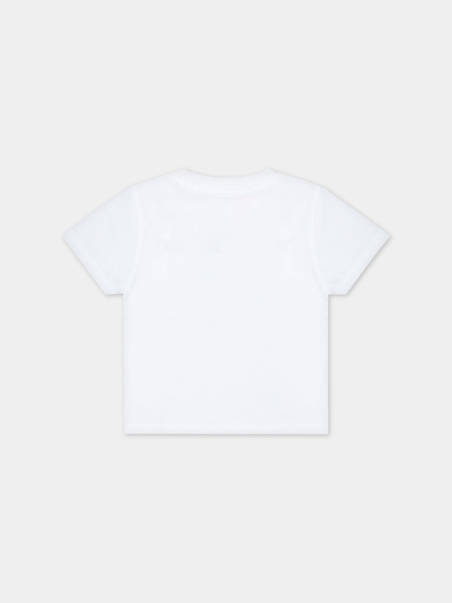 T-shirt bianca per neonato con logo blu,Timberland,T05K87 10P