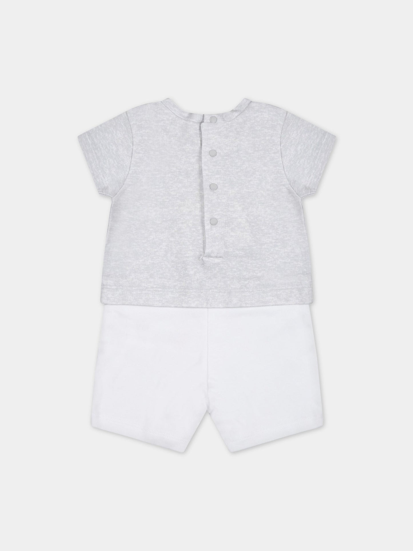 Pagliaccetto multicolor per neonato con logo bianco,Givenchy Kids,H94073 050