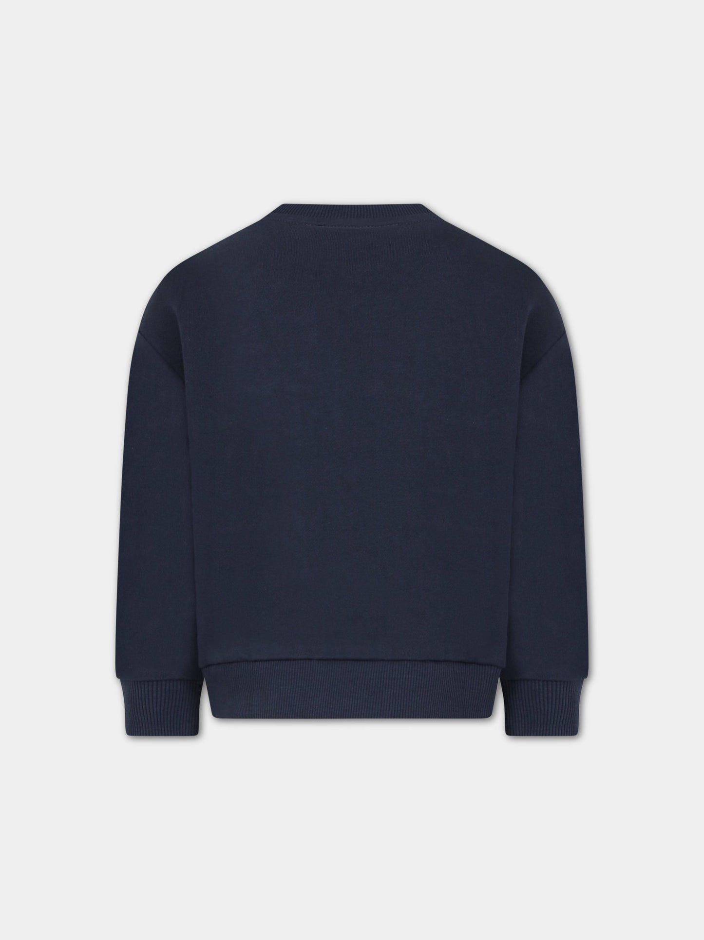 Felpa blu per bambino con logo,Kenzo Kids,K25774 857