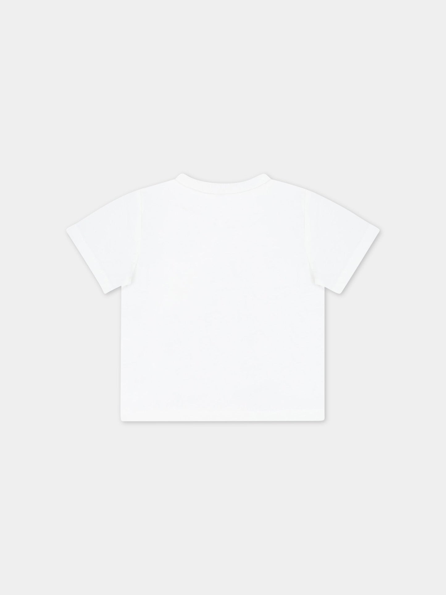 T-shirt bianca per bambina con S logo,Stella Mccartney Kids,TS8131 Z0434 101