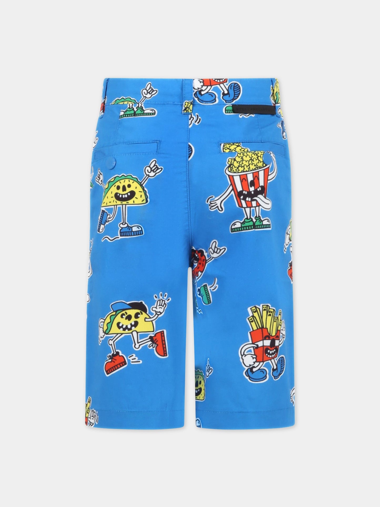 Bermuda azzurri per bambino con cibo animato,Stella Mccartney Kids,TS6P49 Z0976 611MC