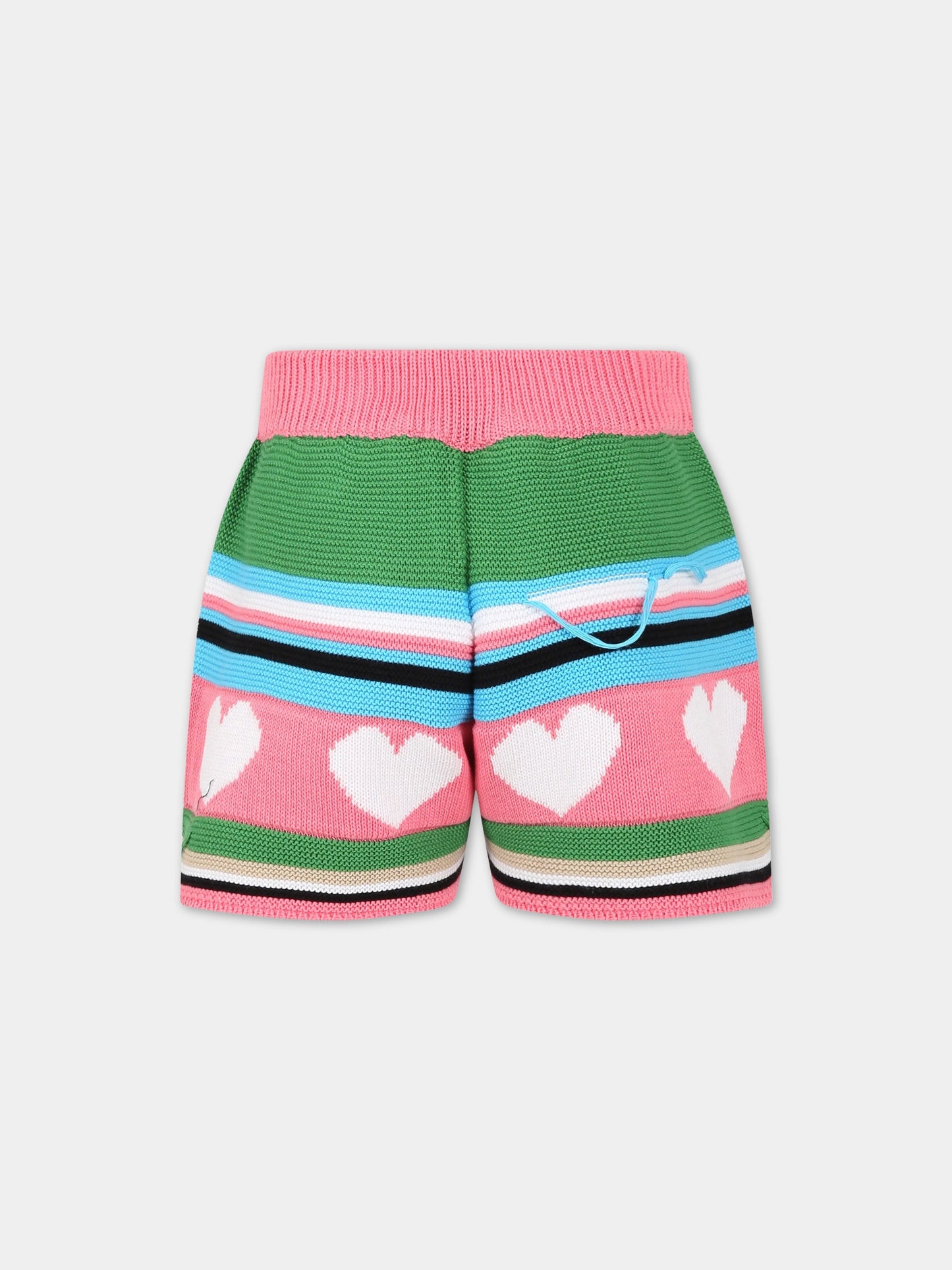 Shorts casual rosa per bambina,Msgm Kids,MS029434 042
