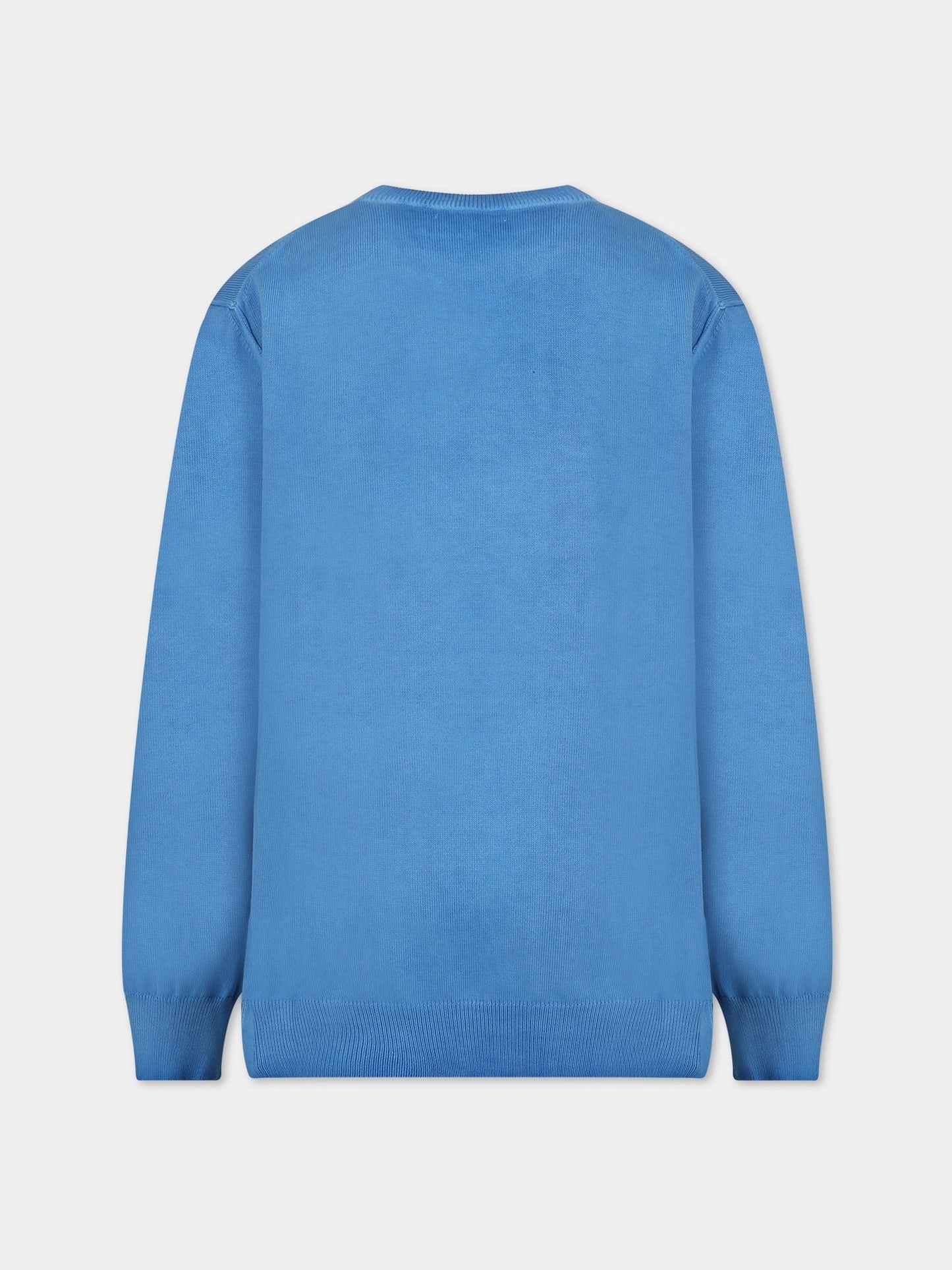 Maglione azzurro per bambino con logo,North Sails,796162 000 0760