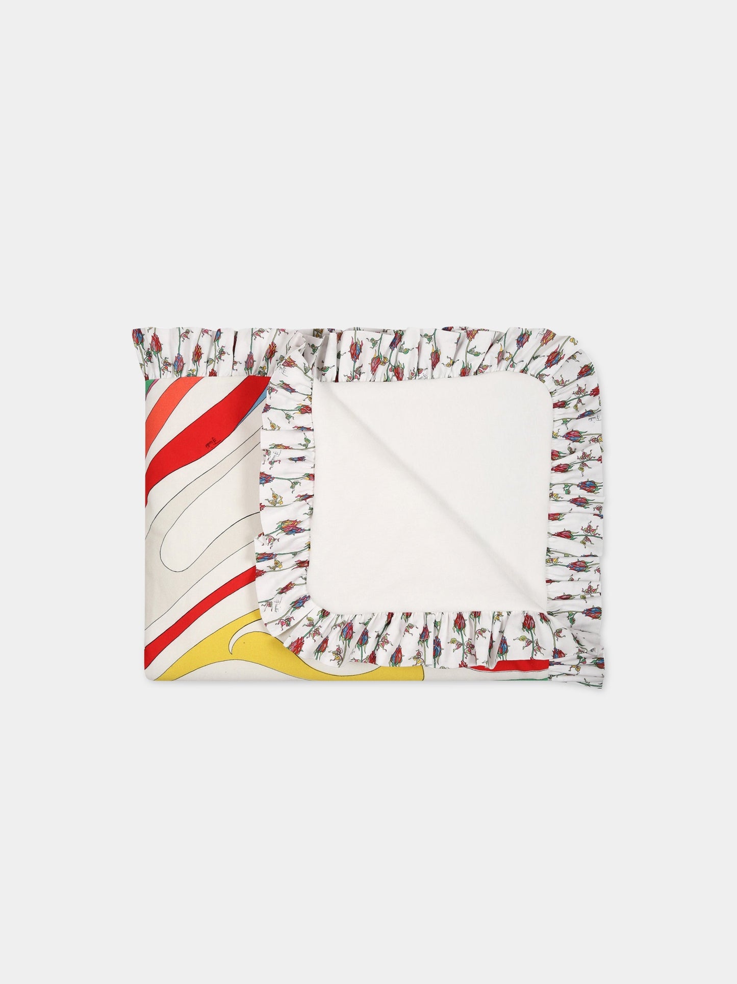 Coperta multicolor per neonati con stampa e logo,Emilio Pucci Junior,PS0070 J0262 999