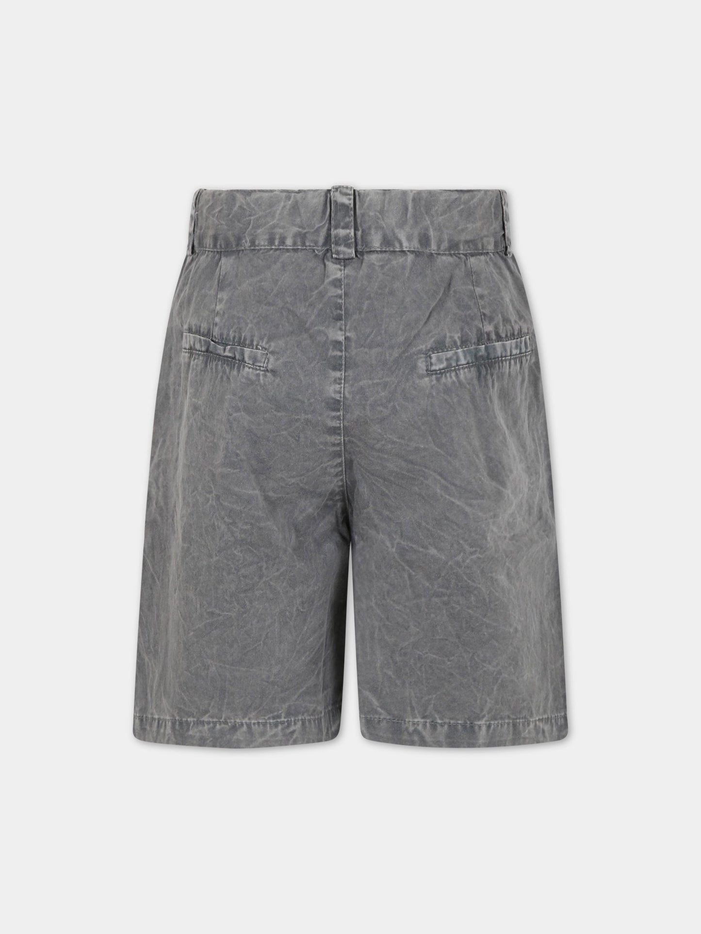 Bermuda grigia per bambino con stampa multicolr e logo,Bobo Choses,123AC082