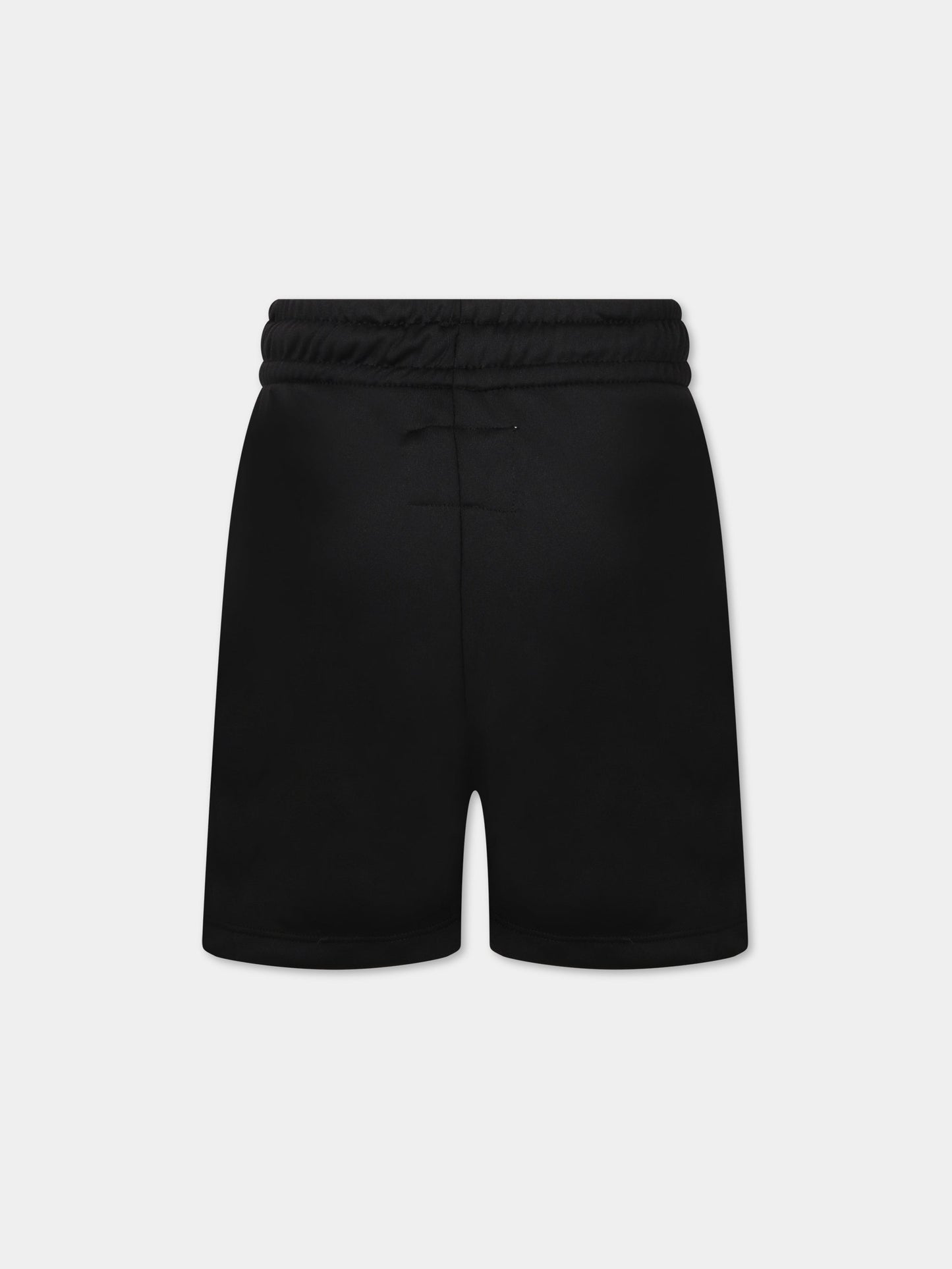 Pantaloncino nero per bambino con logo,Nununu,NU3750A