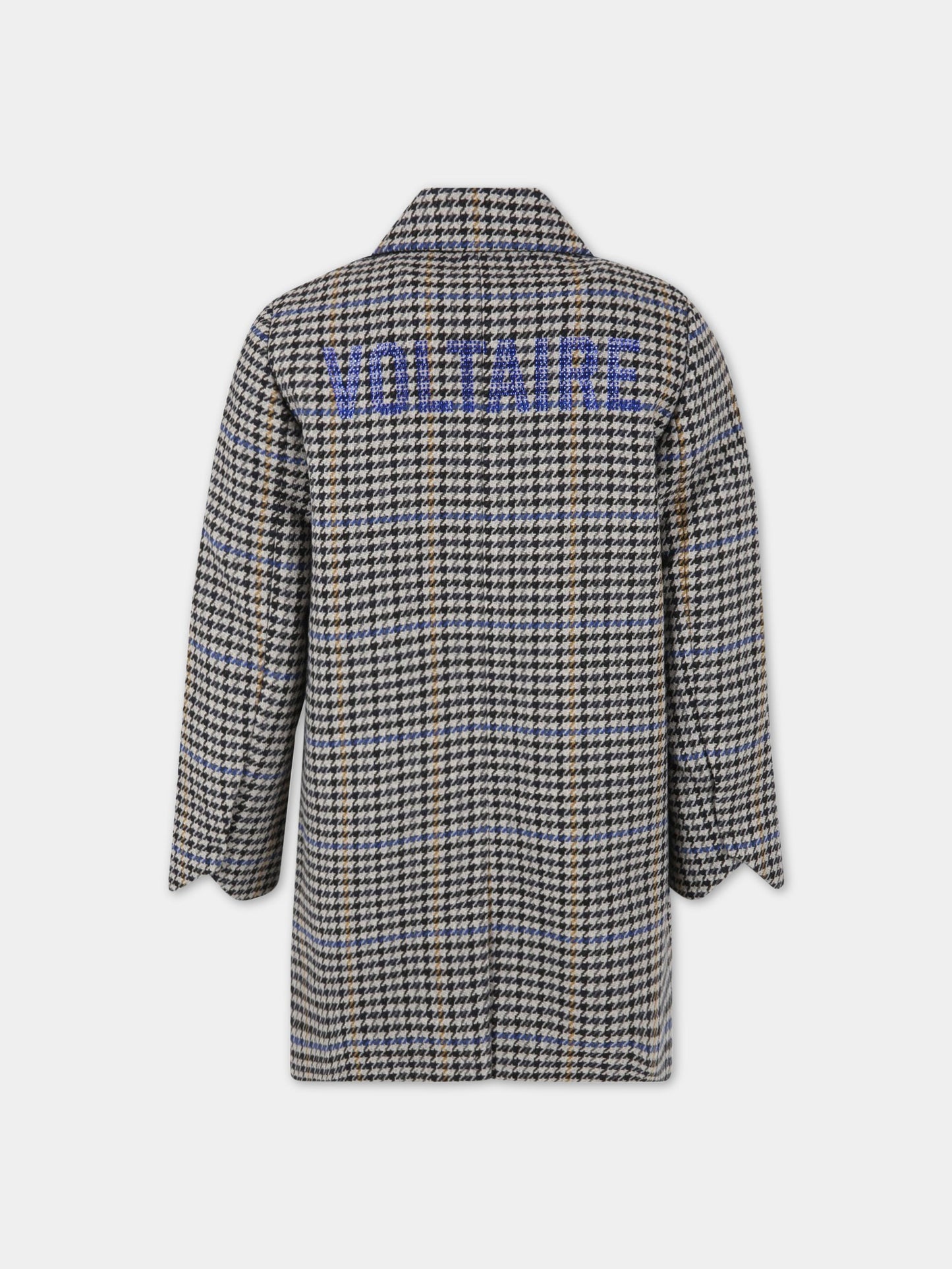 Cappotto multicolor per bambina con logo,Zadig & Voltaire Kids,X1605A 232