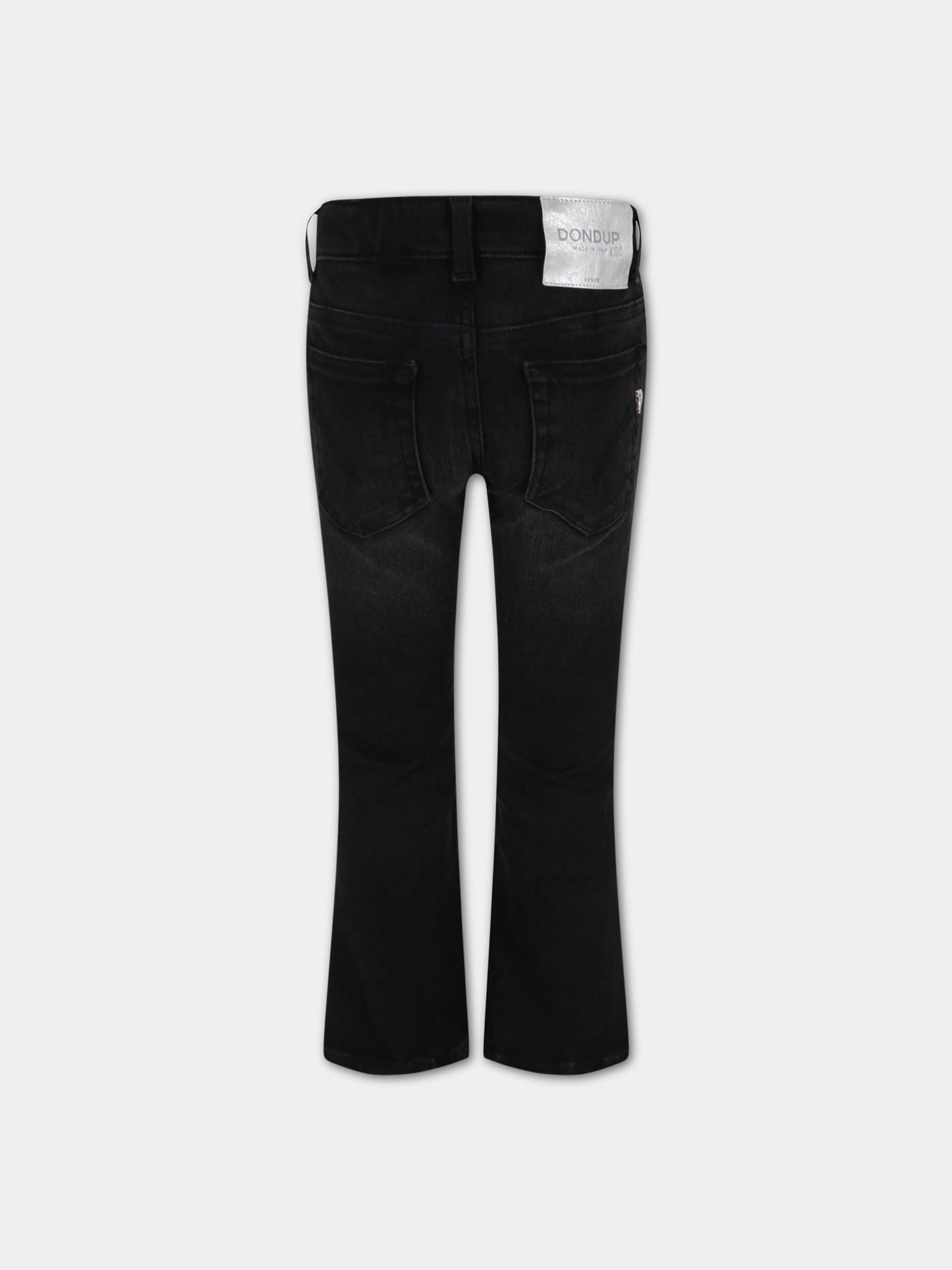 Jeans Janie neri per bambina con bottoni in strass,Dondup Kids,DFPA92 YD027 N020