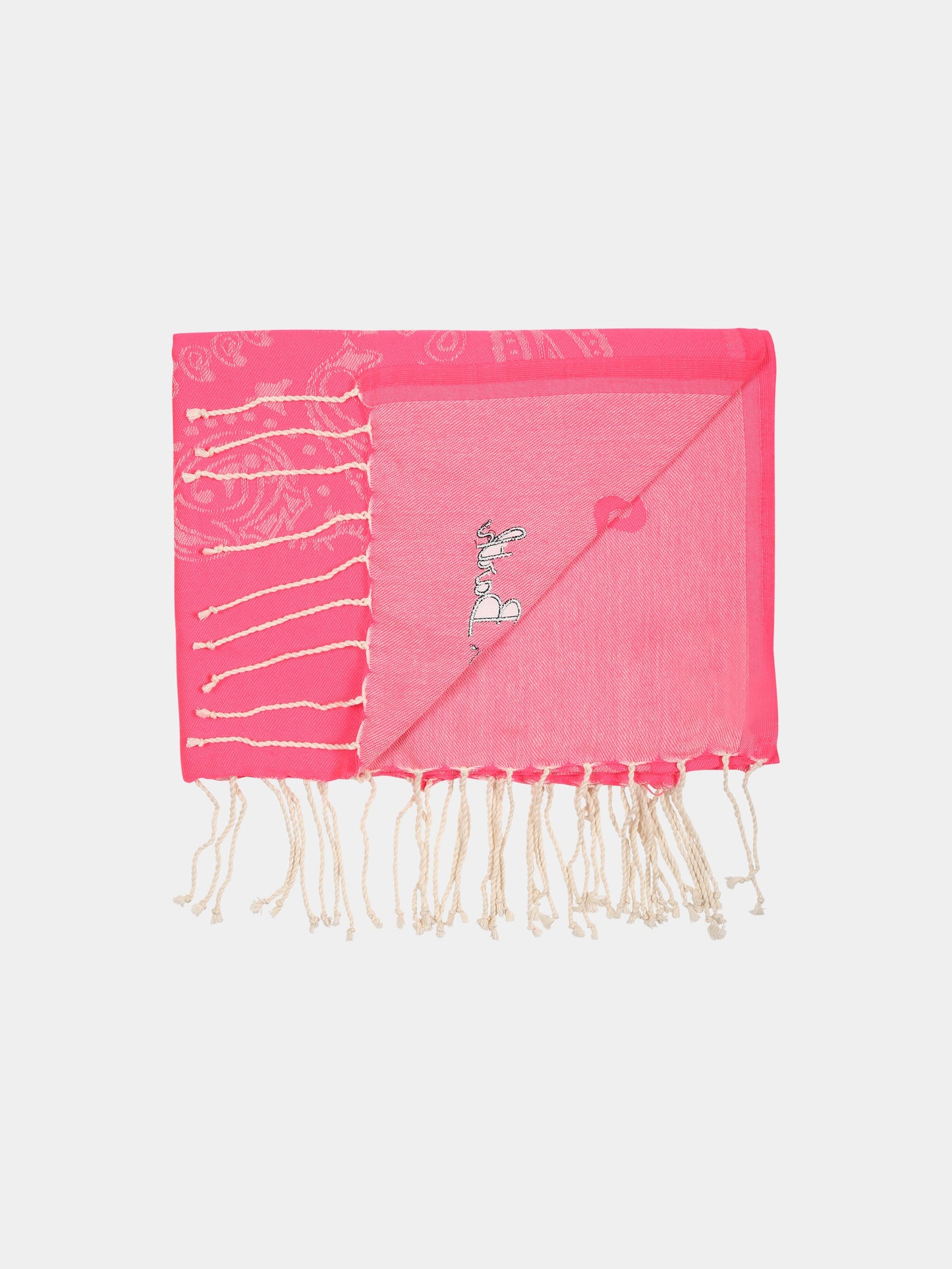 Telo mare fucsia per bambina con logo,Mc2 Saint Barth,FOUTAS J N BANDANNA 25
