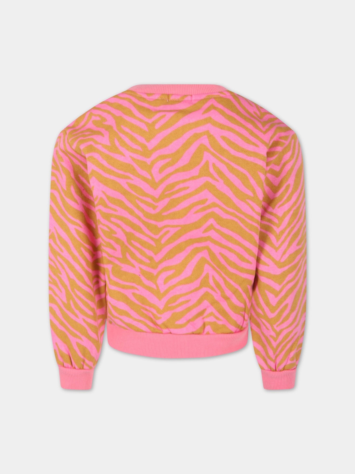 Felpa rosa per bambina con gatto,Billieblush,U15A29 44G