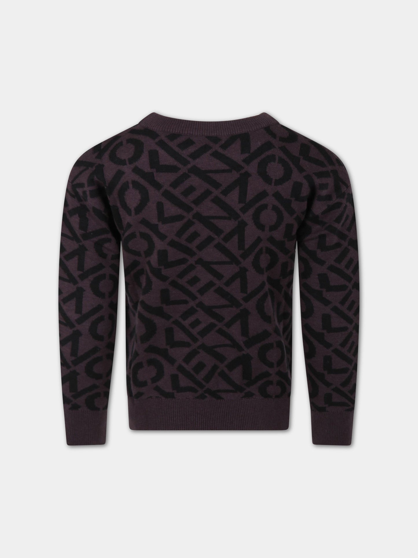 Maglione grigio per bambino con loghi,Kenzo Kids,K25726 065