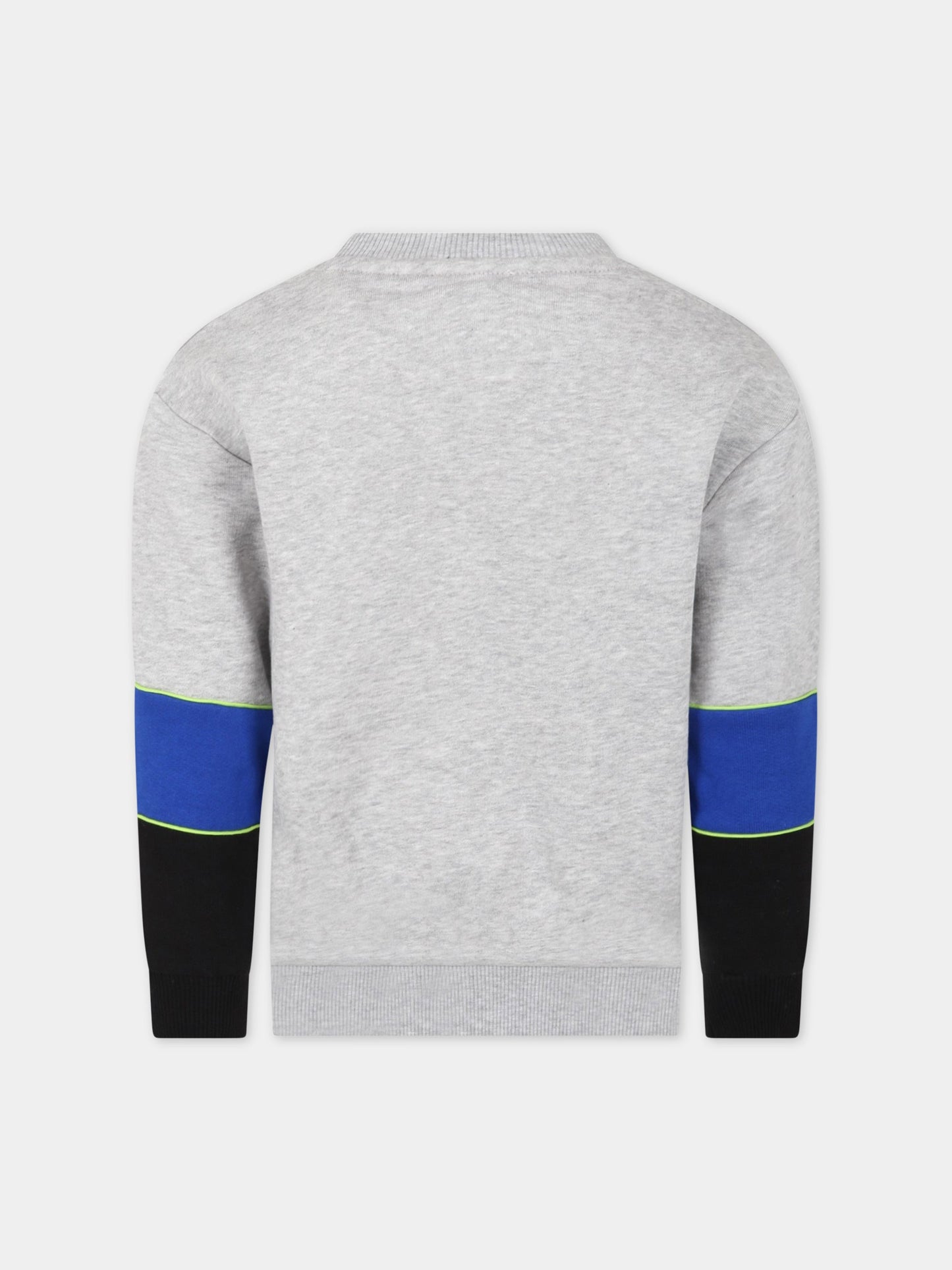 Felpa grigia per bambino con elefante,Kenzo Kids,K25735 A41