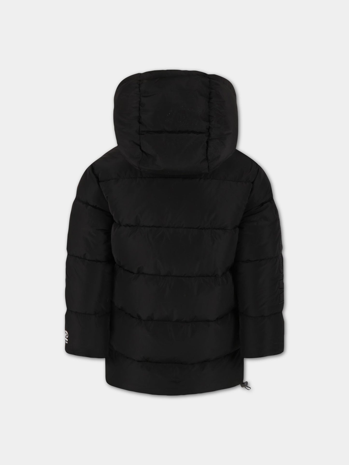 Piumino nero per bambino con logo,Msgm Kids,MS029115 110