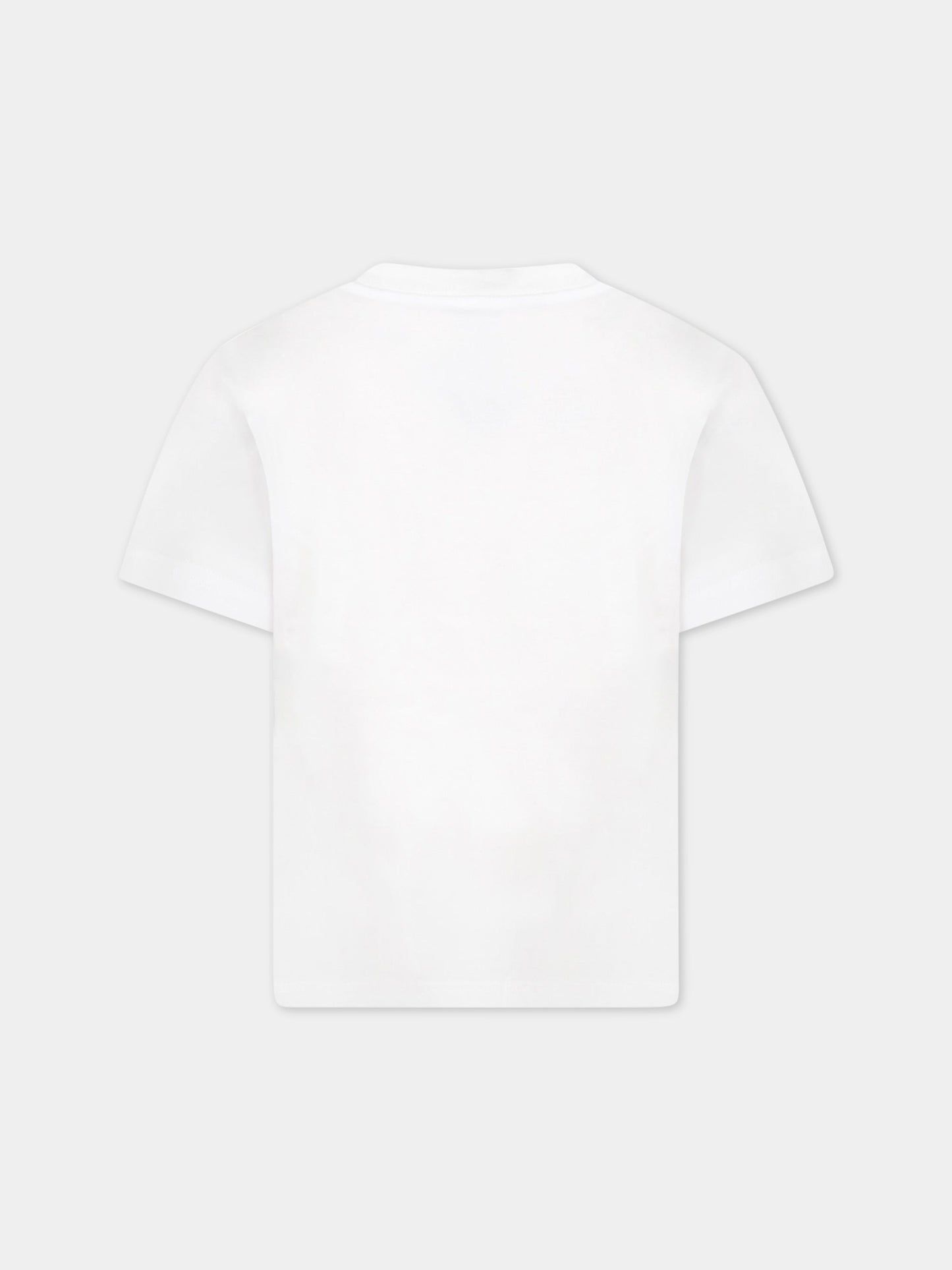 T-shirt bianca per bambino con loghi,Dsquared2,DQ1223 D0A1A DQ100