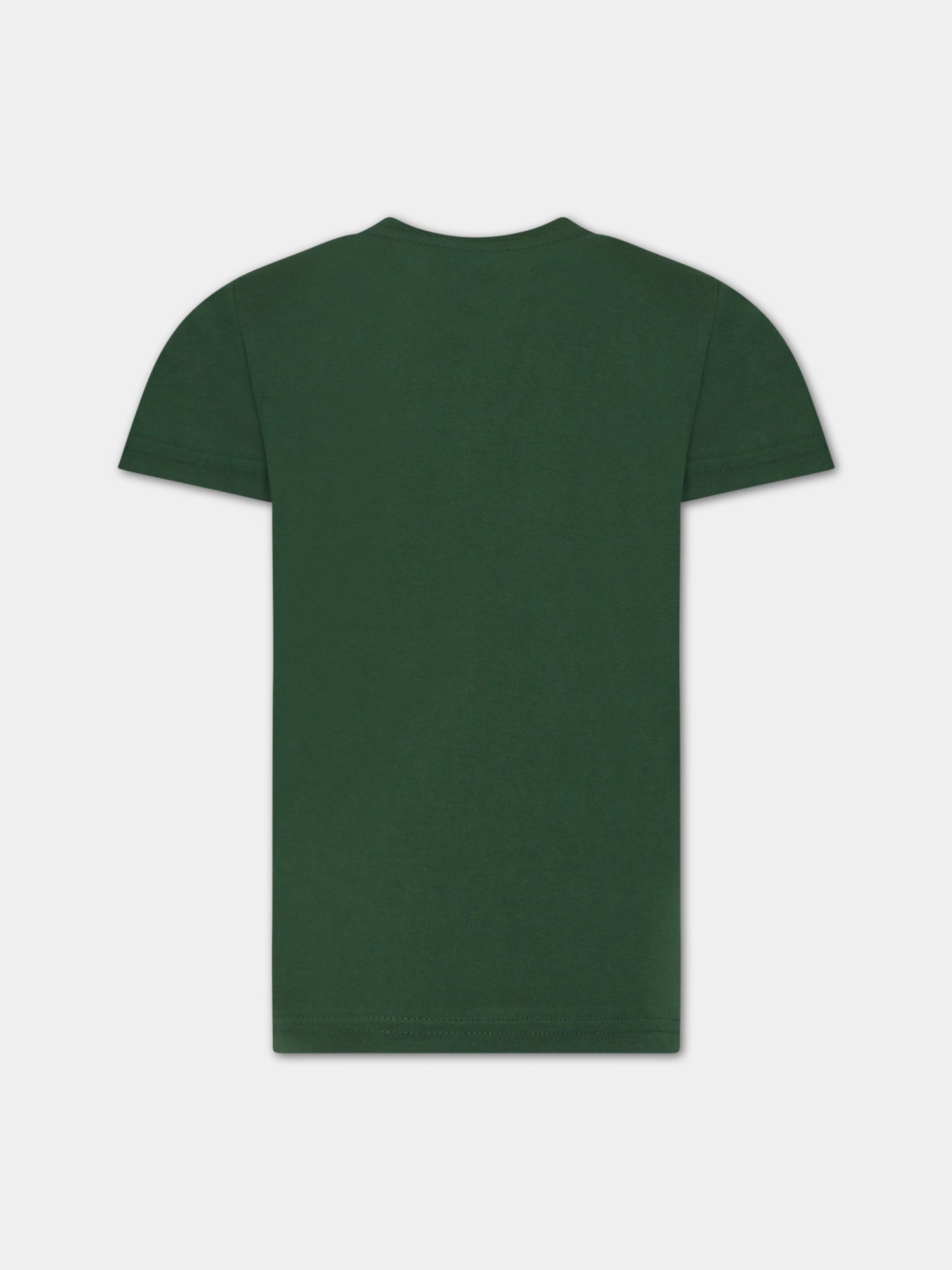 T-shirt verde per bambino con logo,Diesel,00J573 00YI9 K50L