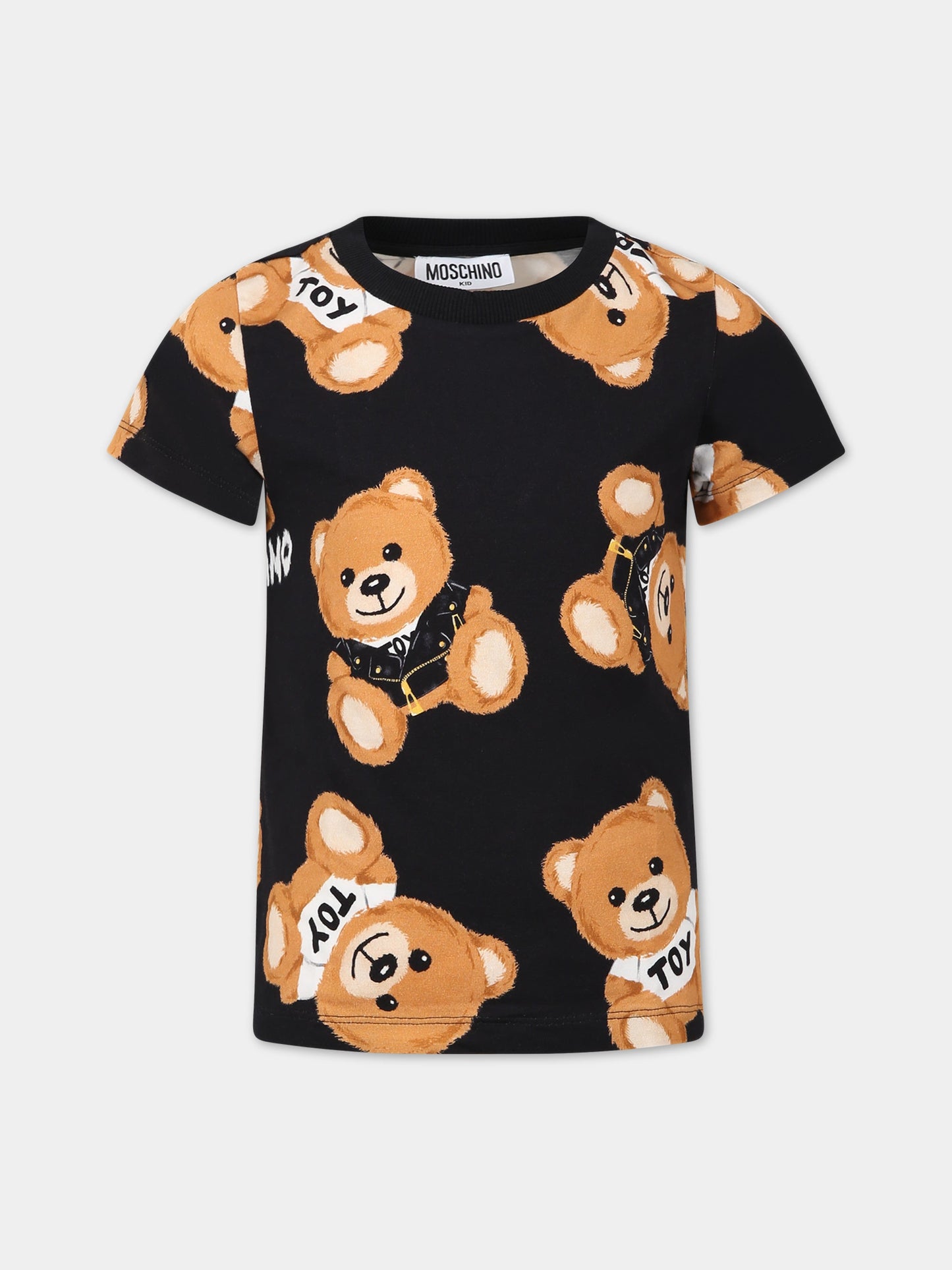Set nero per bambini con Teddy Bear e logo,Moschino Kids,HOK024 LBBA5 82581