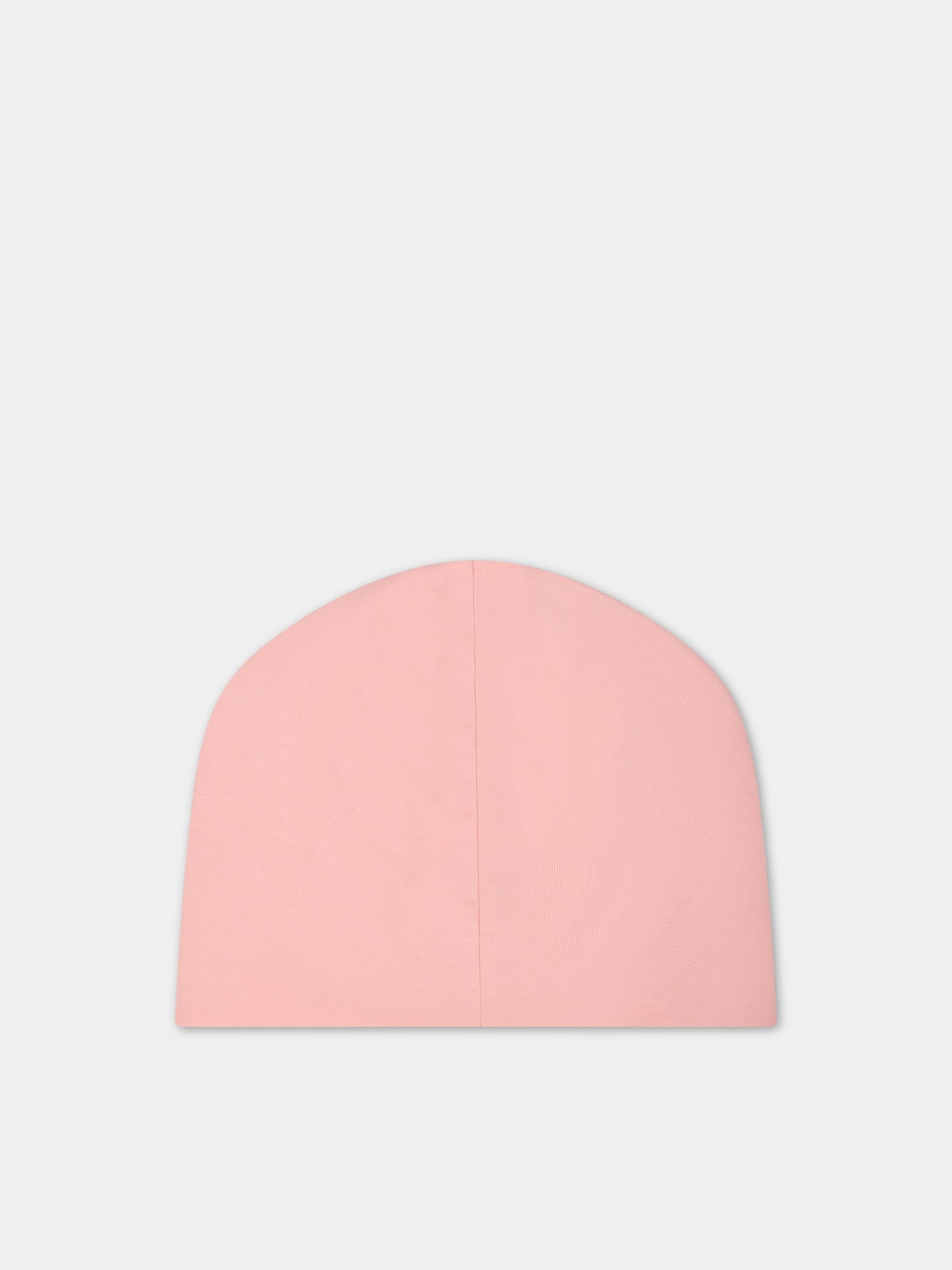 Berretto rosa per bambina con Teddy bear e logo,Moschino Kids,HSX00Z LDA16 50209